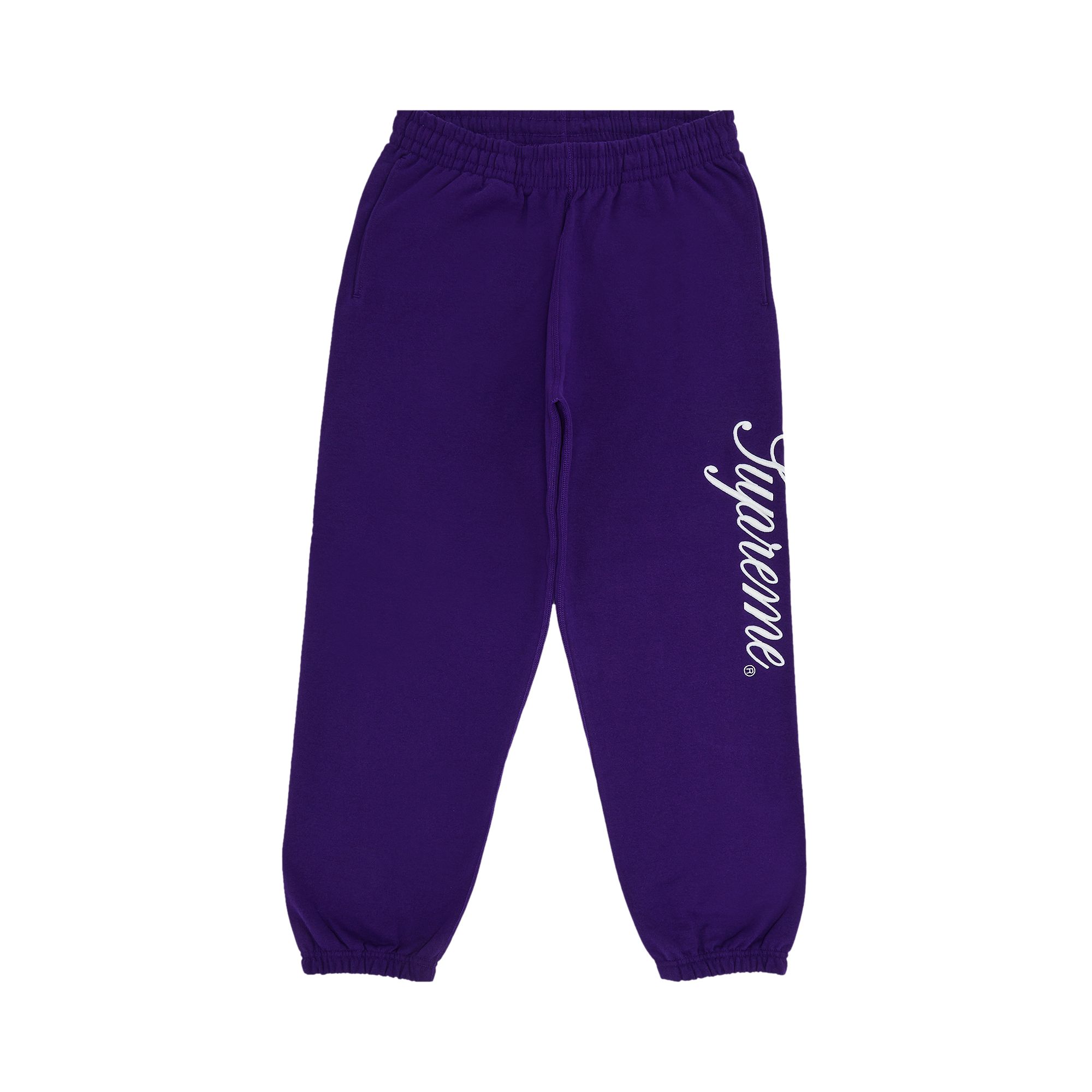 Supreme Embroidered Script Sweatpant 'Purple' | Men's Size M