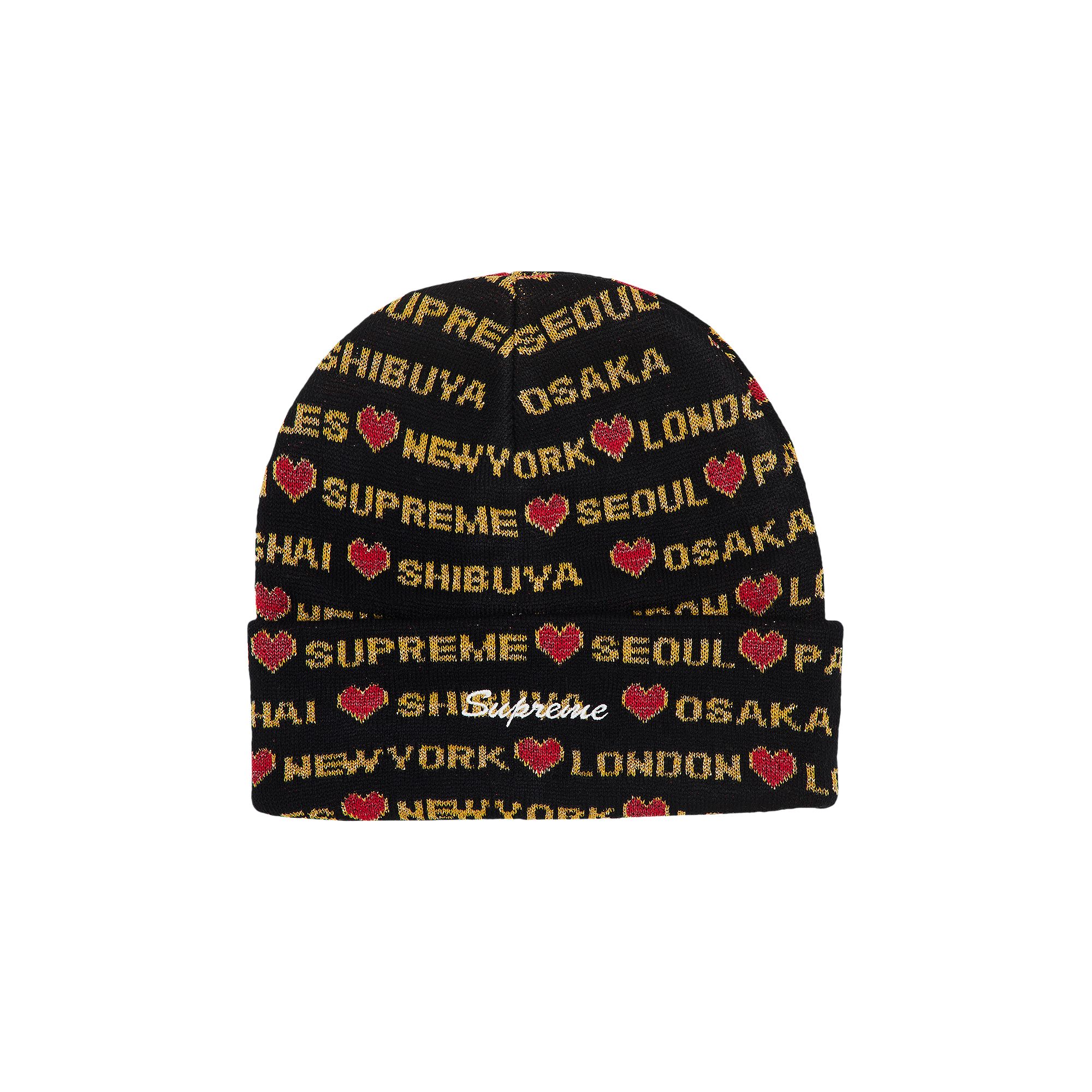 Pre-owned Supreme Hearts Beanie 'black'