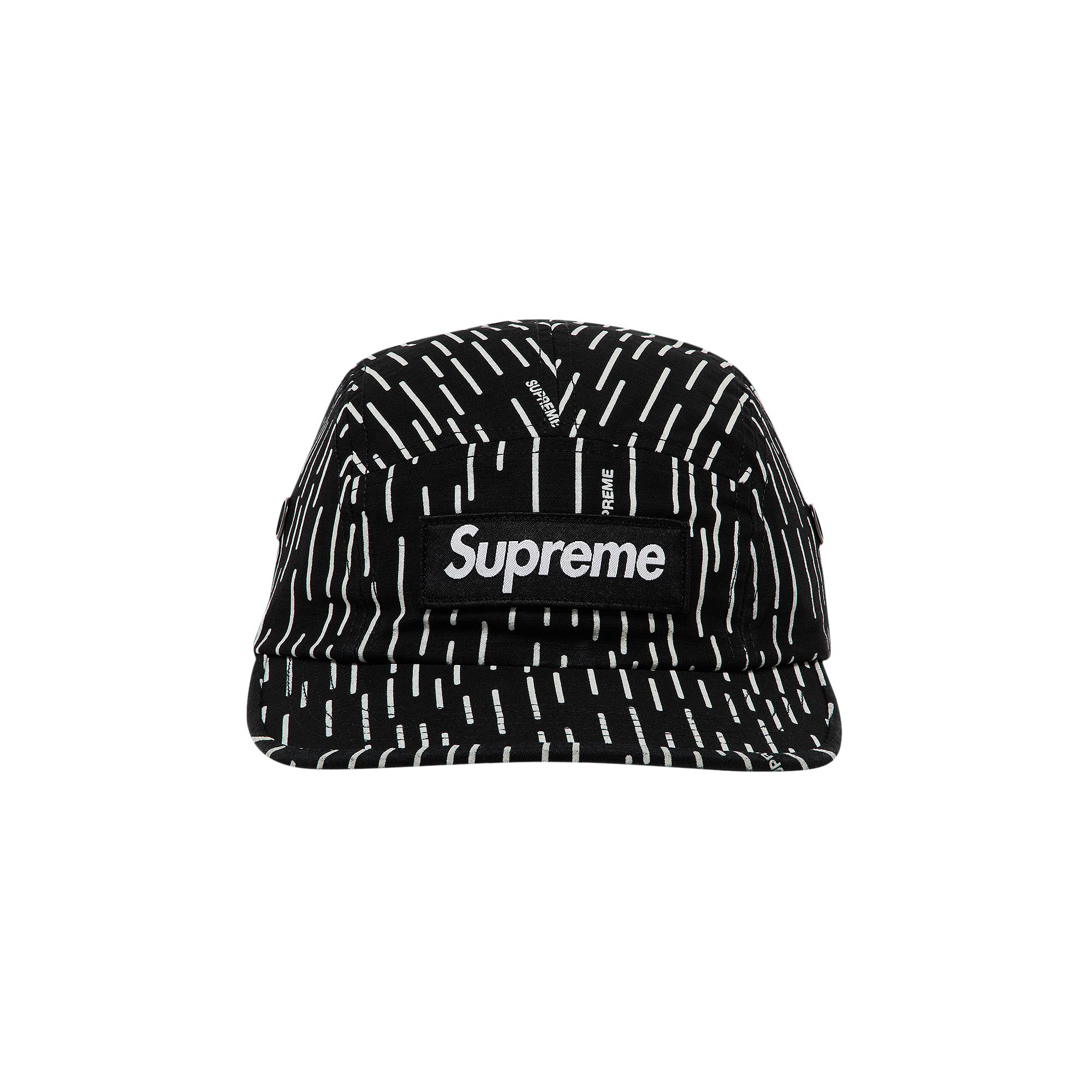 Pre-owned Supreme Military Camp Cap 'black Raindrop'