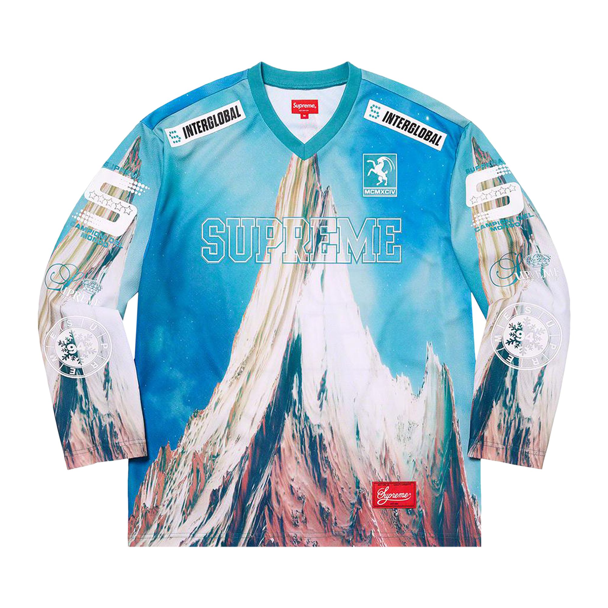 Pre-owned Supreme Mountain Hockey Jersey 'blue' | Men's Size M
