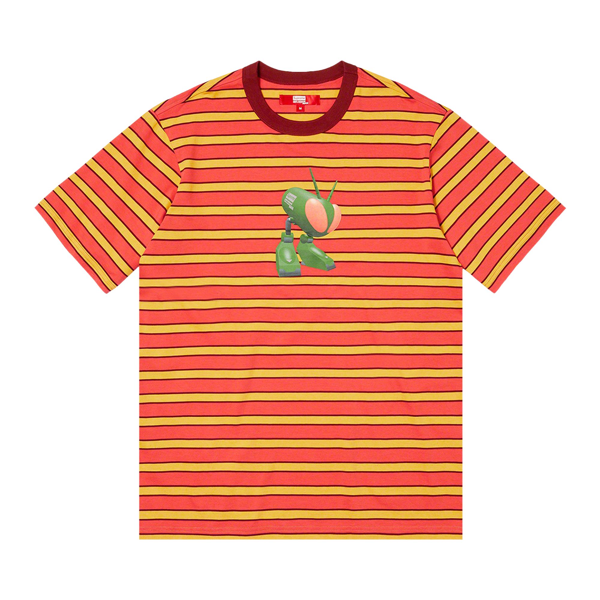 Supreme x Junya Watanabe x Comme des Garçons MAN Stripe Short-Sleeve Top 'Dark Red' | Men's Size M