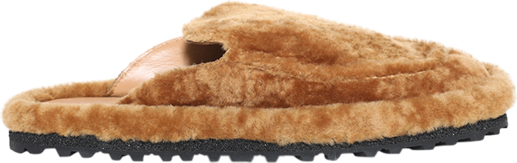 Dries Van Noten Shearling Mule Tan