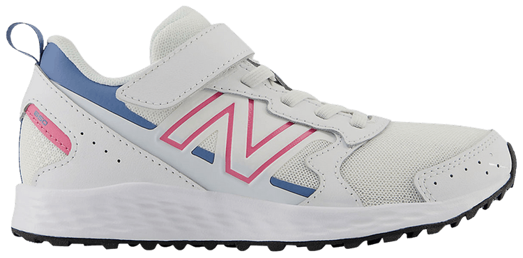 New Balance Fresh Foam 650 Bungee Lace Top Strap Big Kid White Real Pink Heron Blue