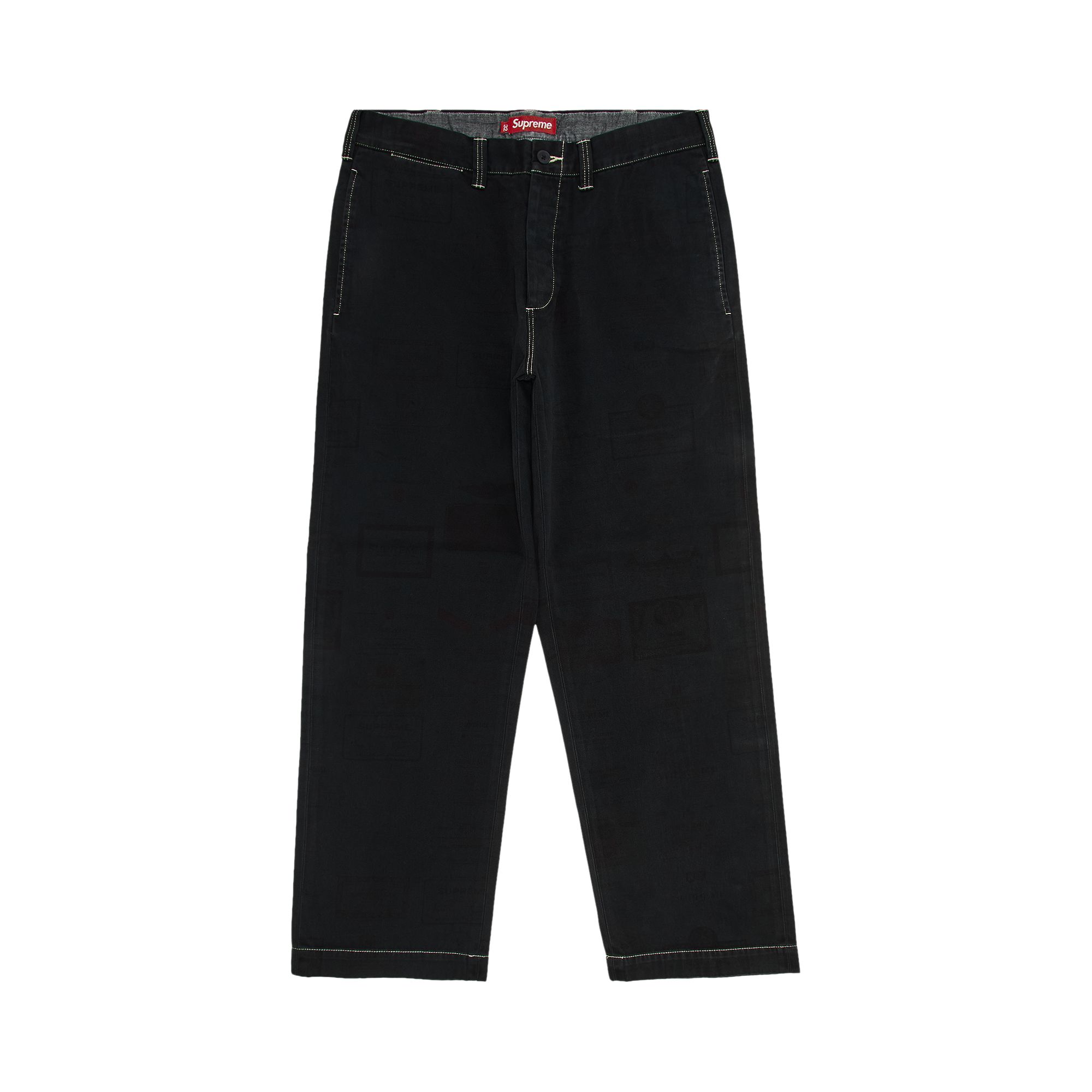 Pre-owned Supreme Chino Pant 'overdyed Labels' | Black | Men's Size 32