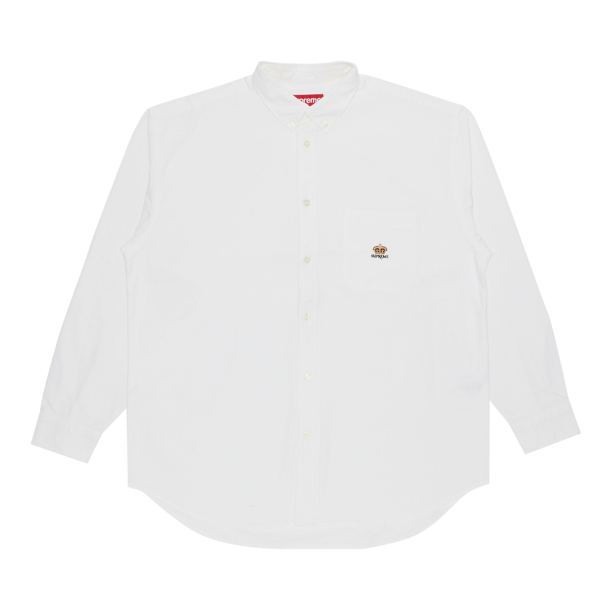 Supreme Loose Fit Flannel Oxford Shirt 'White' | Men's Size M