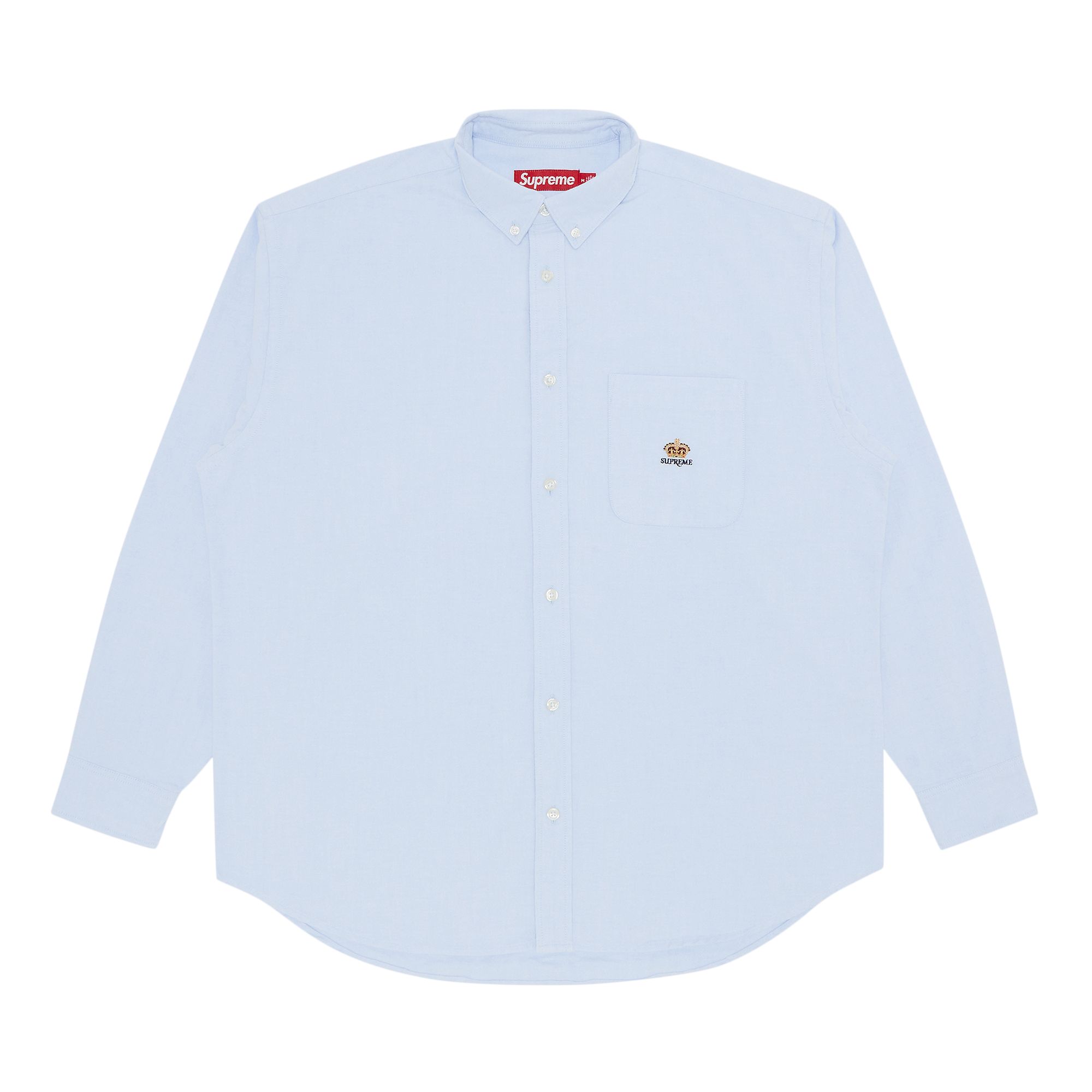 Supreme Loose Fit Flannel Oxford Shirt 'Light Blue' | Men's Size M