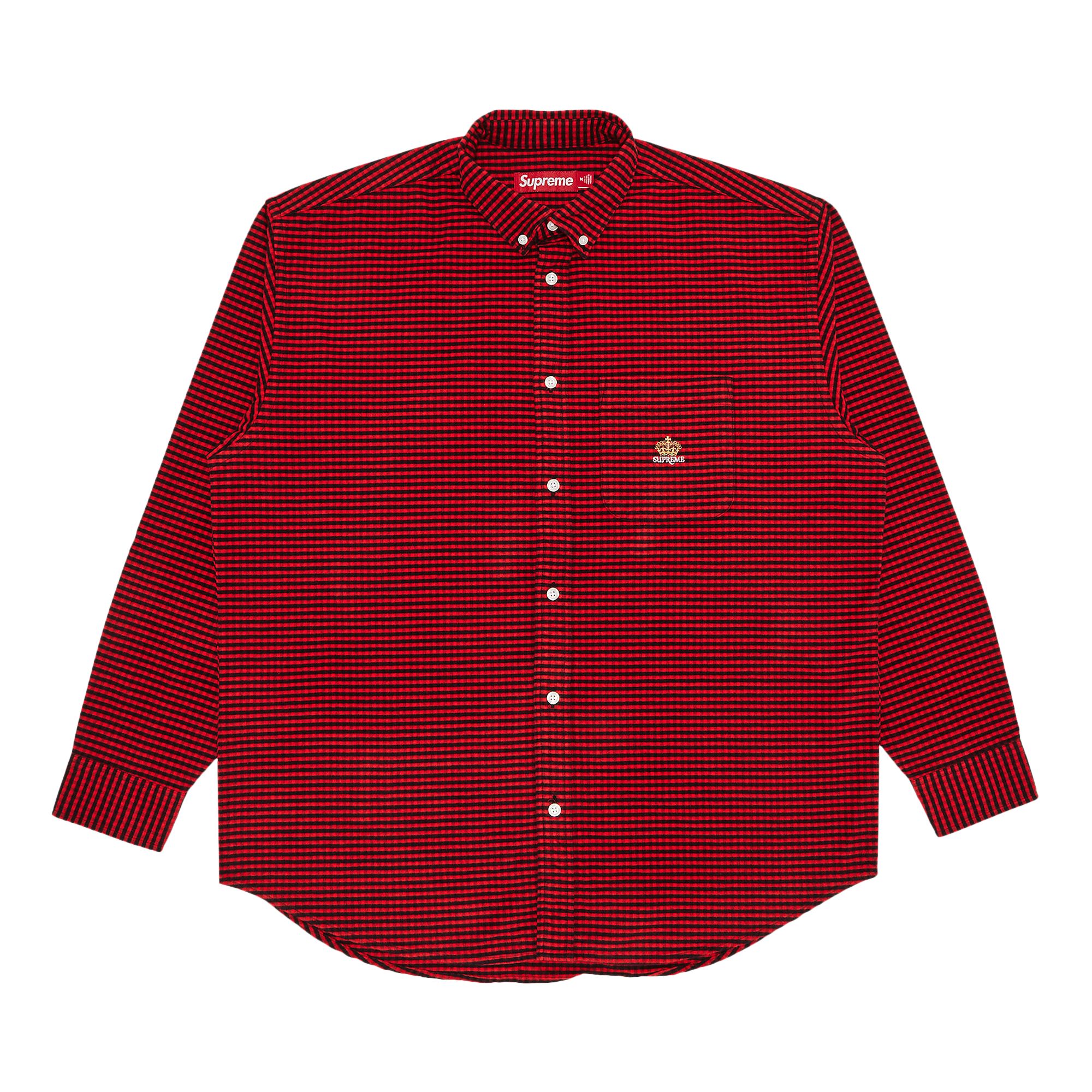 Supreme Loose Fit Flannel Oxford Shirt 'Red Plaid' | Men's Size M