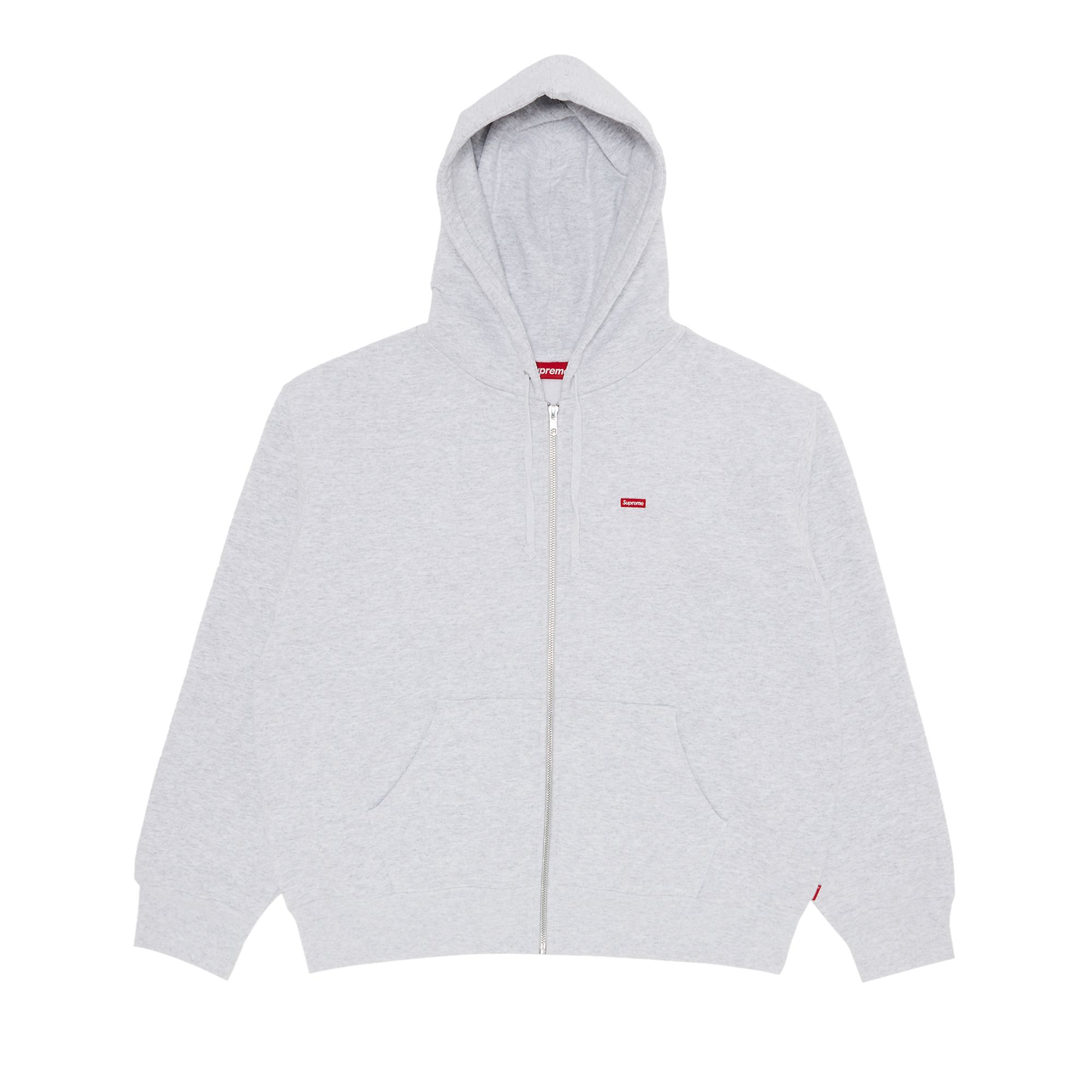 Pre-owned Supreme Small Box Zip Up Hooded Sweatshirt 'ash Grey'