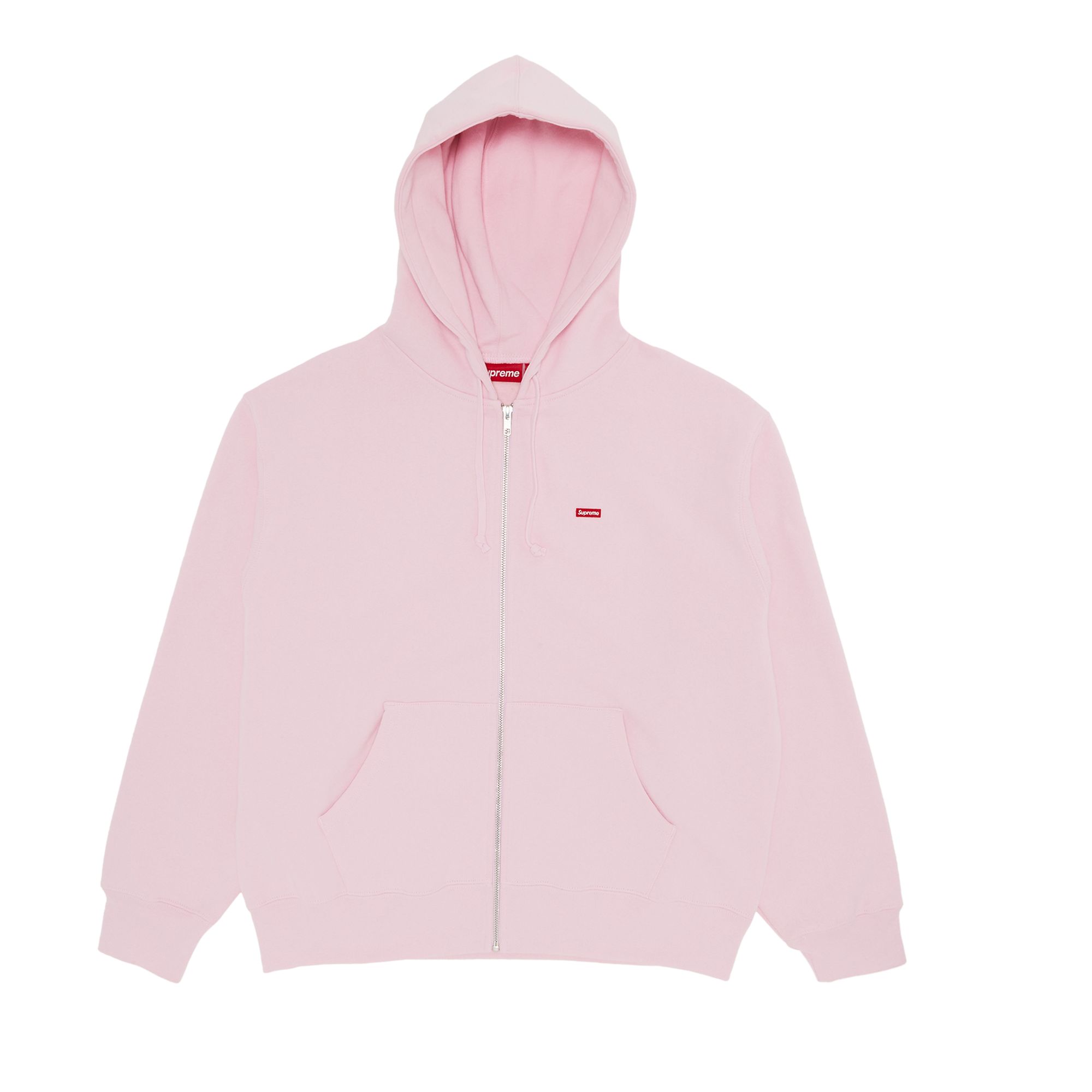 Pre-owned Supreme Small Box Zip Up Hooded Sweatshirt 'light Pink'
