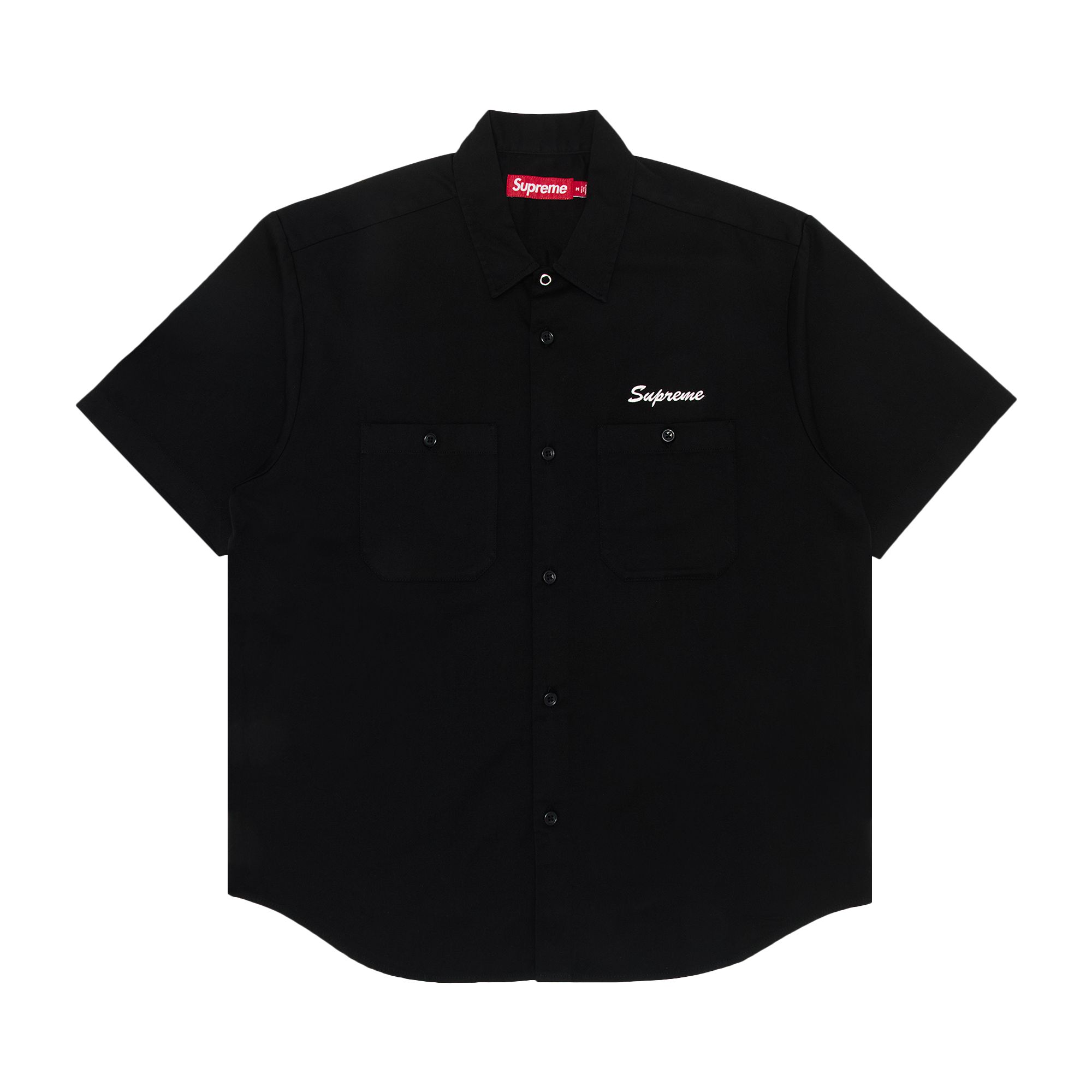 Supreme AOI Eyes Short-Sleeve Work Shirt 'Black' | Men's Size S