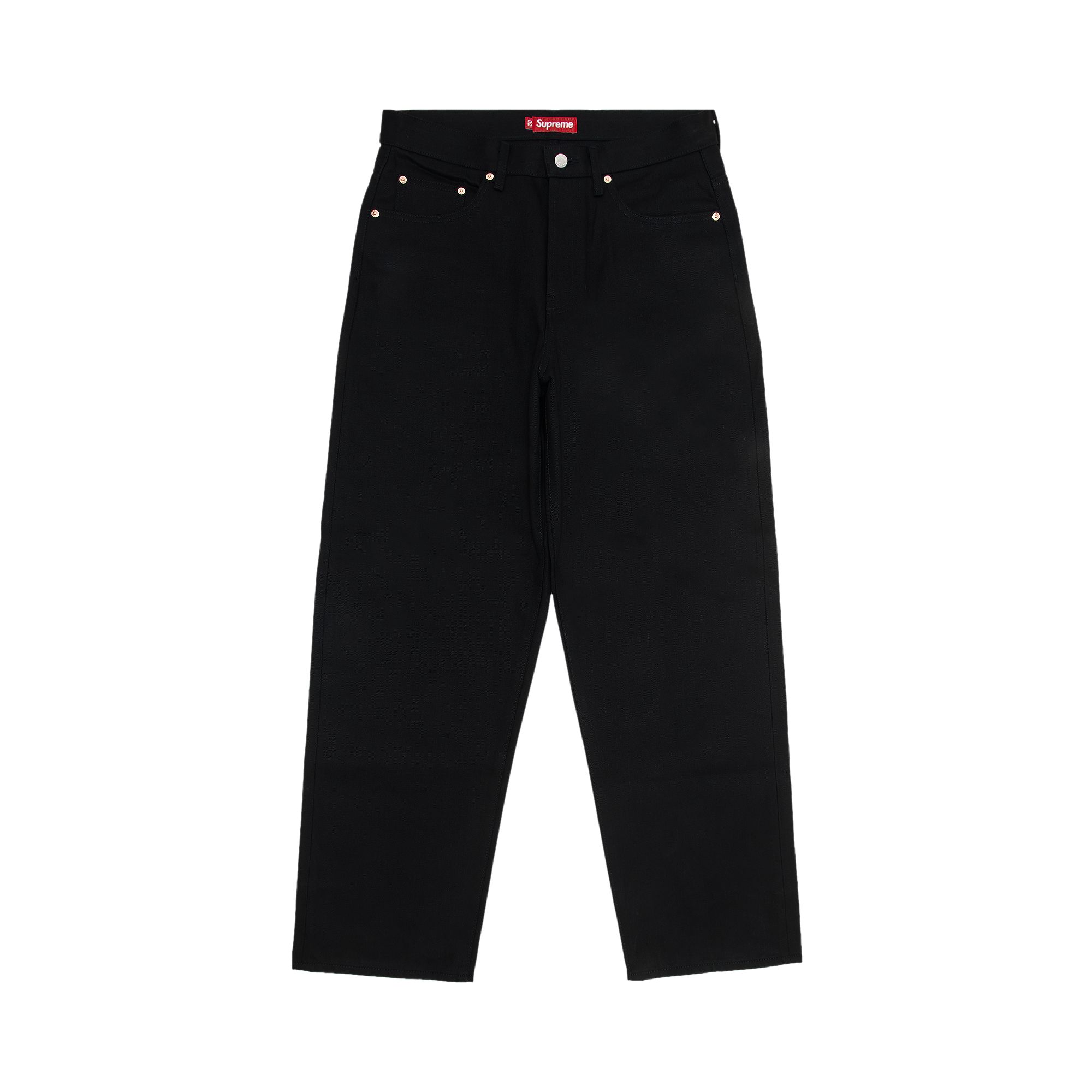 Pre-owned Supreme Rigid Baggy Selvedge Jean 'black'