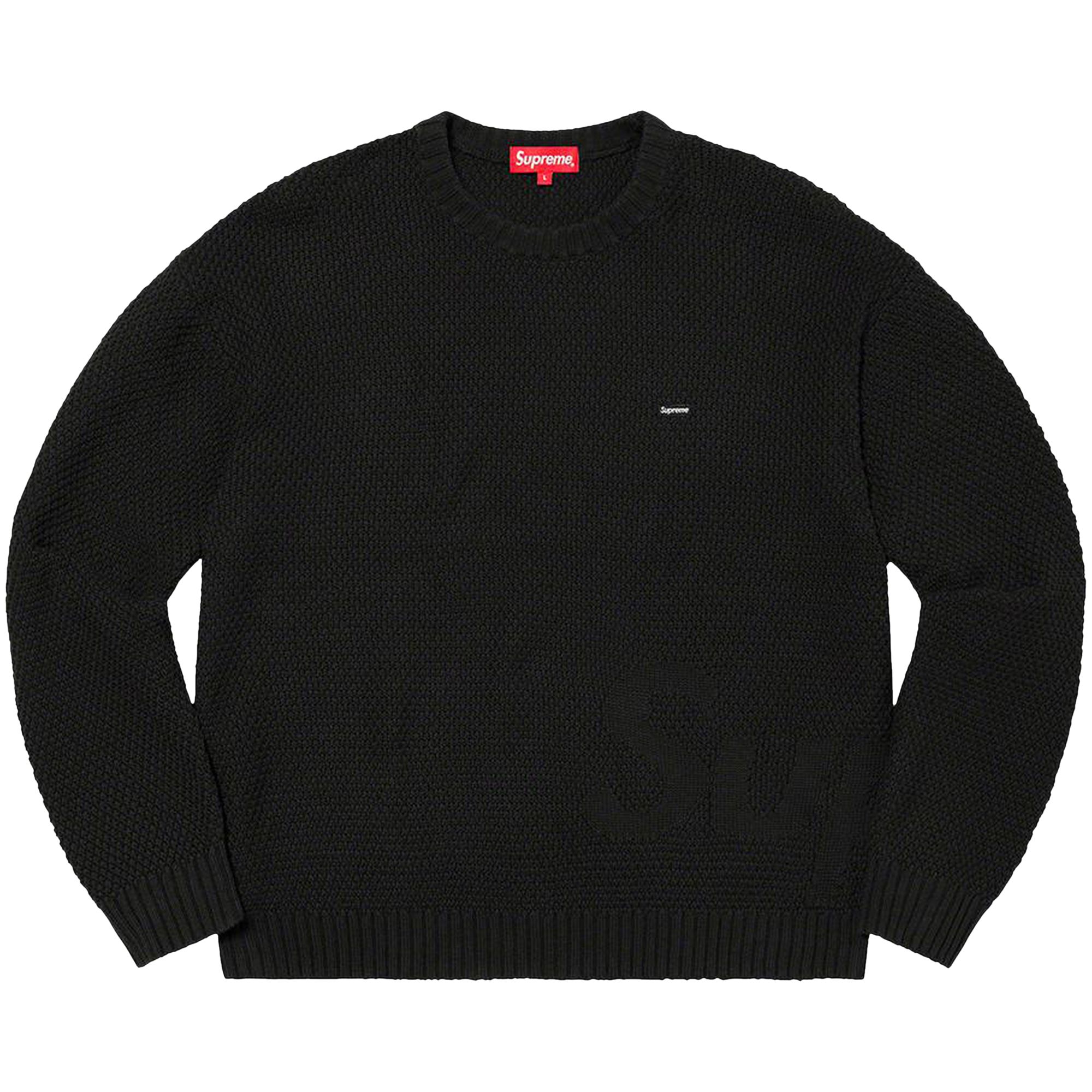 Pre-owned Supreme Textured Small Box Sweater 'black'