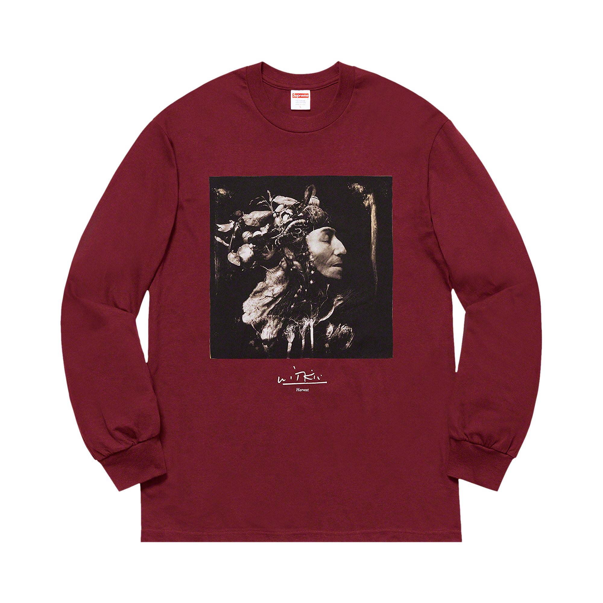 Pre-owned Supreme X Joel-peter Witkin Harvest Long-sleeve Tee 'burgundy' | Red | Men's Size L