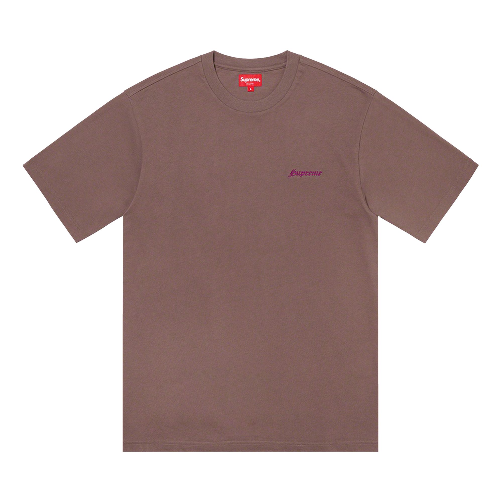 Pre-owned Supreme Washed Short-sleeve Tee 'brown' | Men's Size L