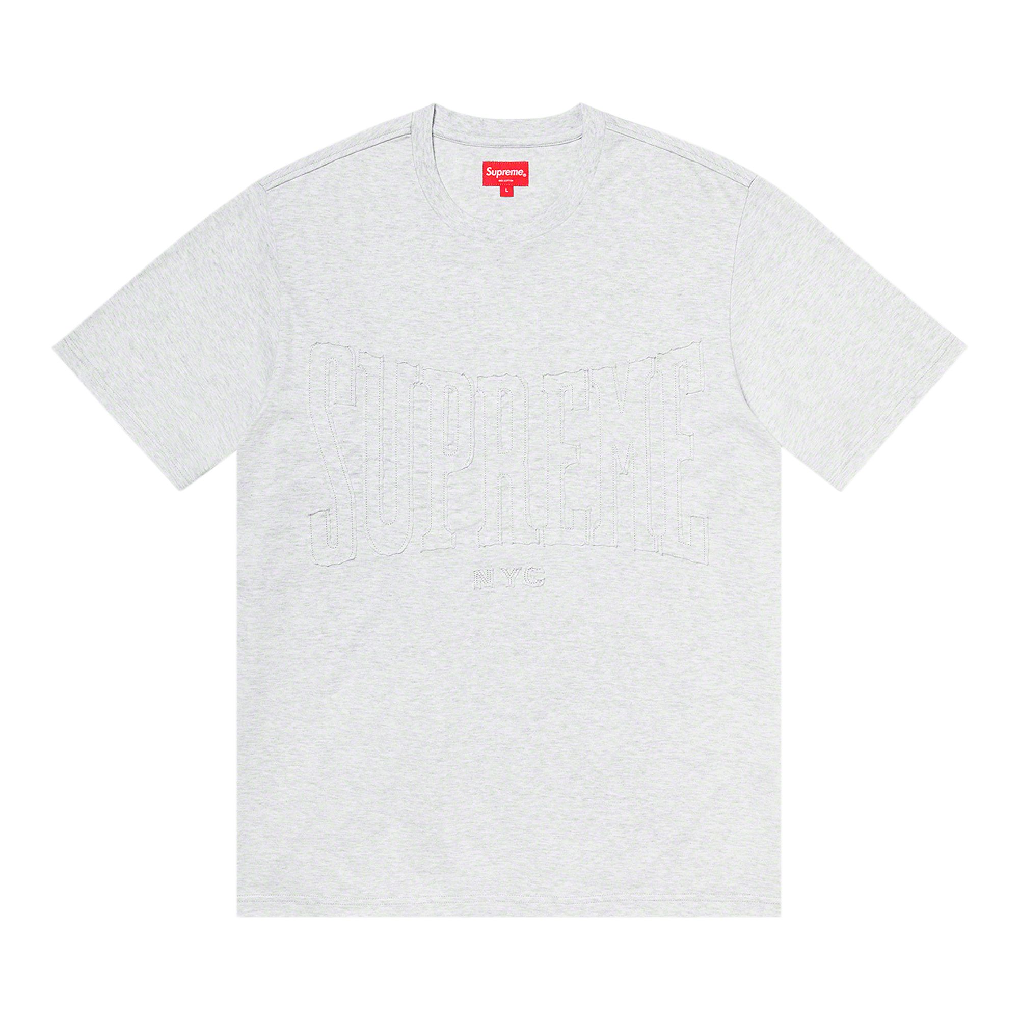 Pre-owned Supreme Cutout Logo Short-sleeve Top 'ash Grey' | Men's Size L In Gray