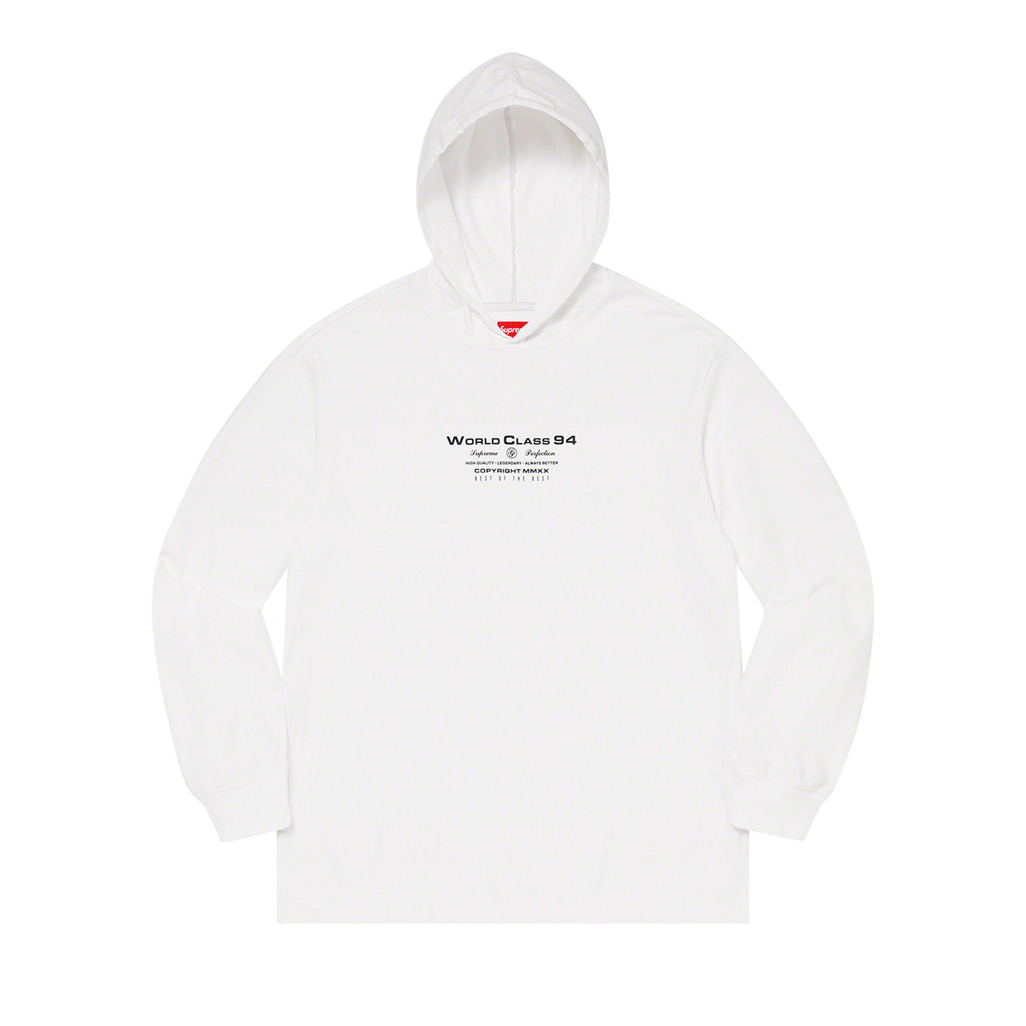 Supreme Best Of The Best Hooded Long-Sleeve Top 'White' | Men's Size M