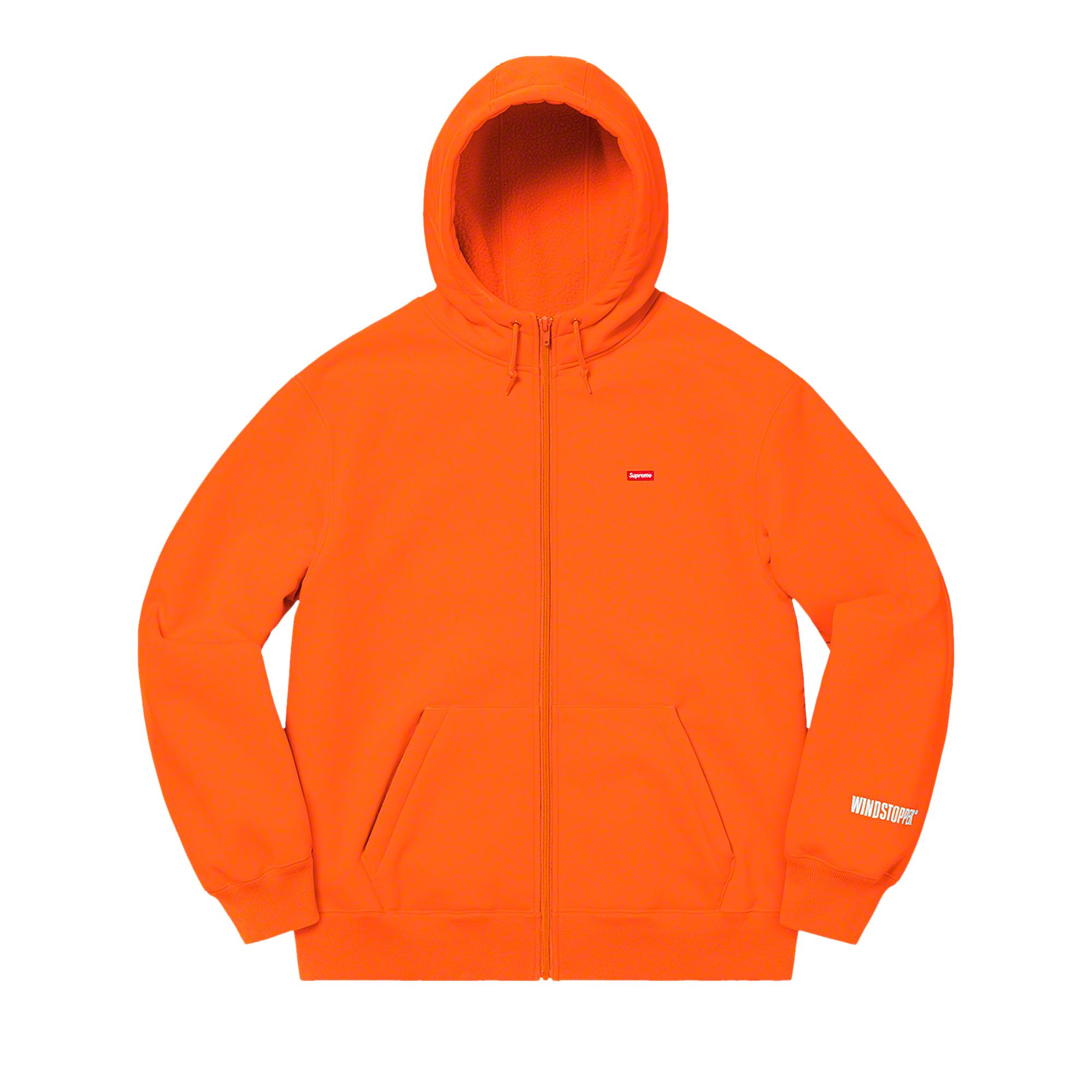 Pre-owned Supreme X Windstopper Zip Up Hooded Sweatshirt 'orange' | Men's Size S