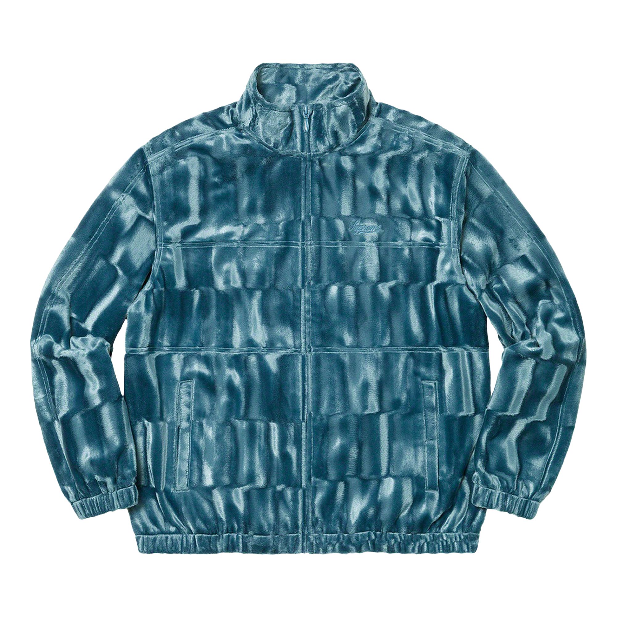 Pre-owned Supreme Velour Track Jacket 'slate' | Blue | Men's Size L