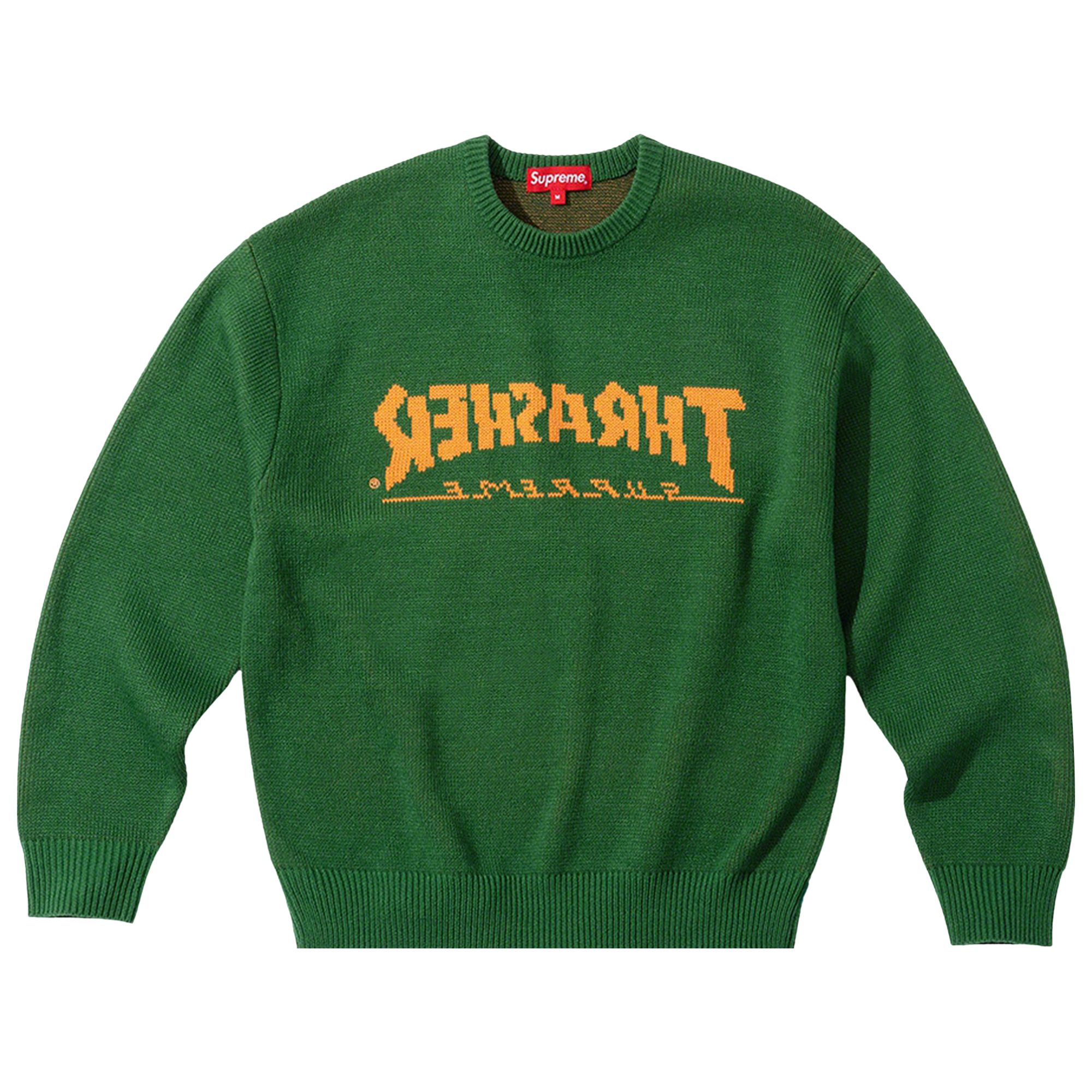 Supreme x Thrasher Sweater 'Green' | Men's Size M