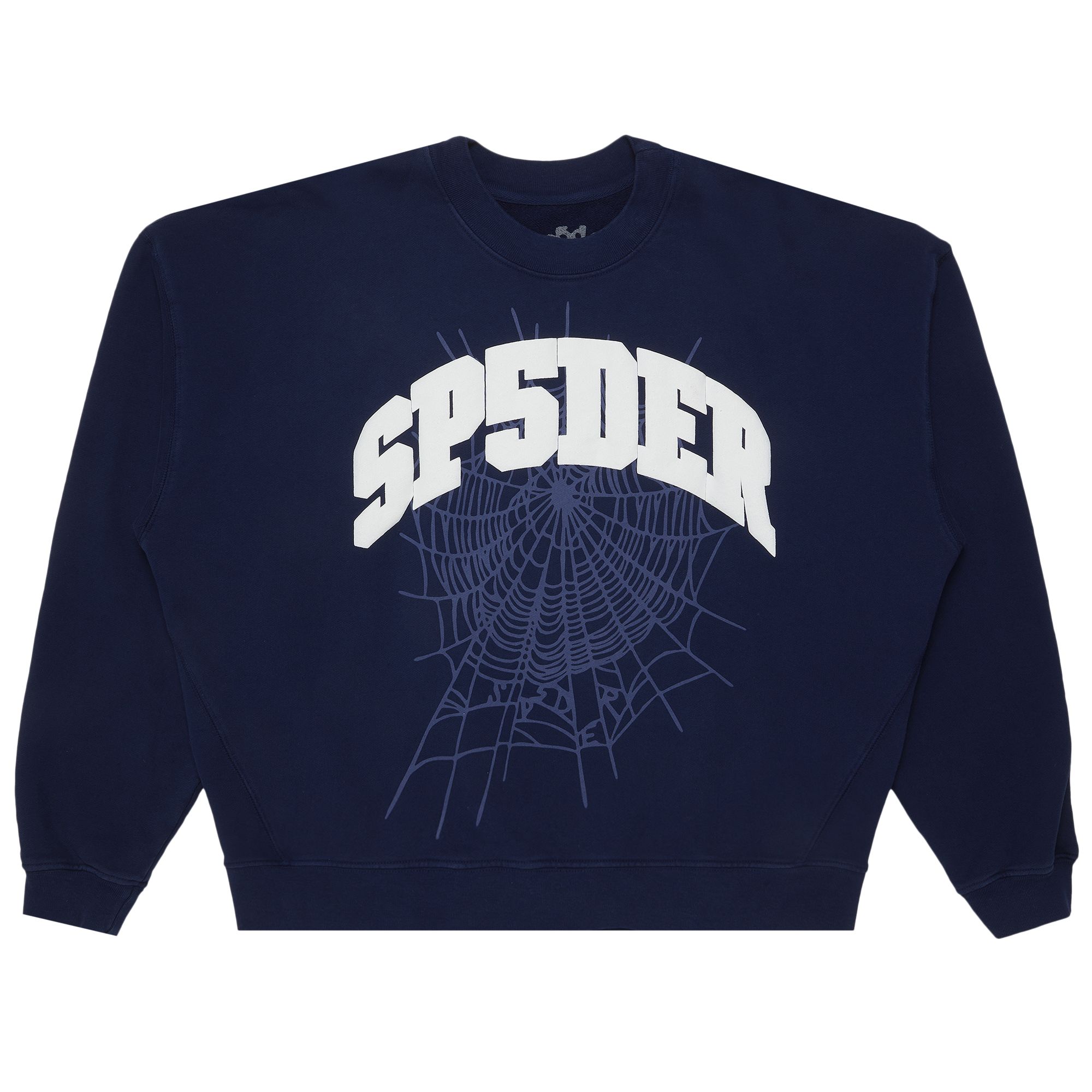 Sp5der Varsity Web Crewneck 'Navy' | Blue | Men's Size L