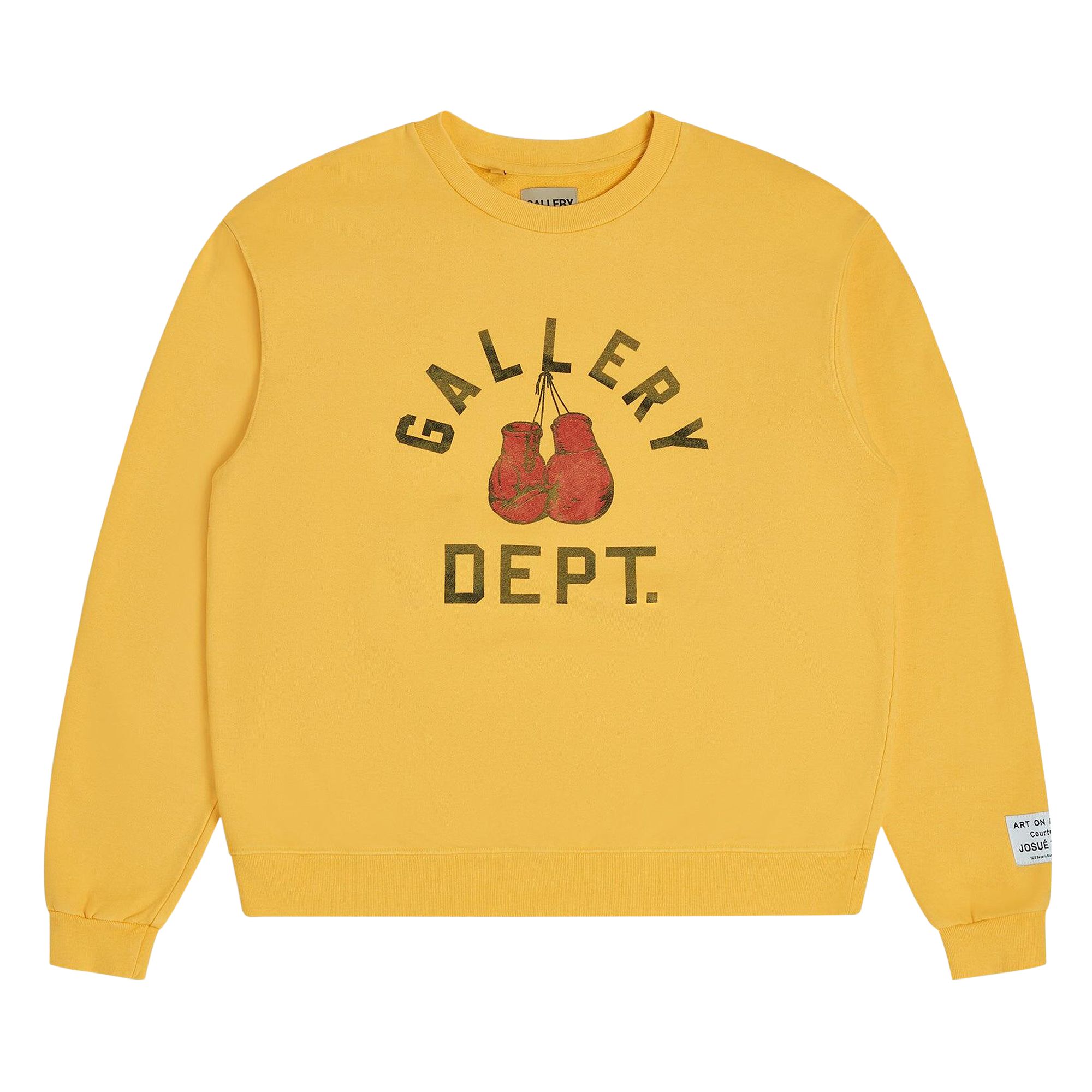 Gallery Dept. Boxing Merch Sweatshirt 'Gold Yellow' | Men's Size XL
