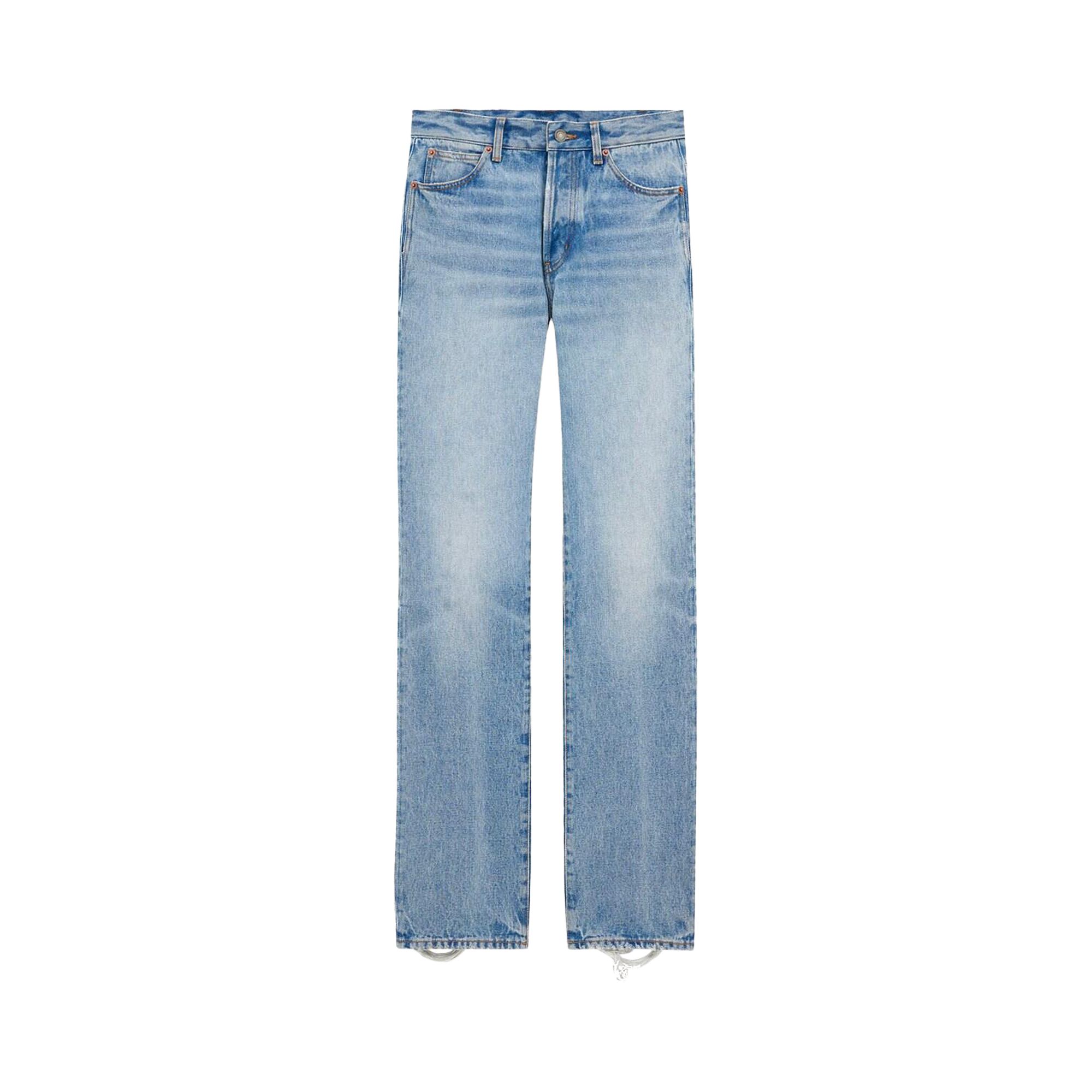 Saint Laurent Low Rise Straight 'Sicily Blue' | Women's Size 27