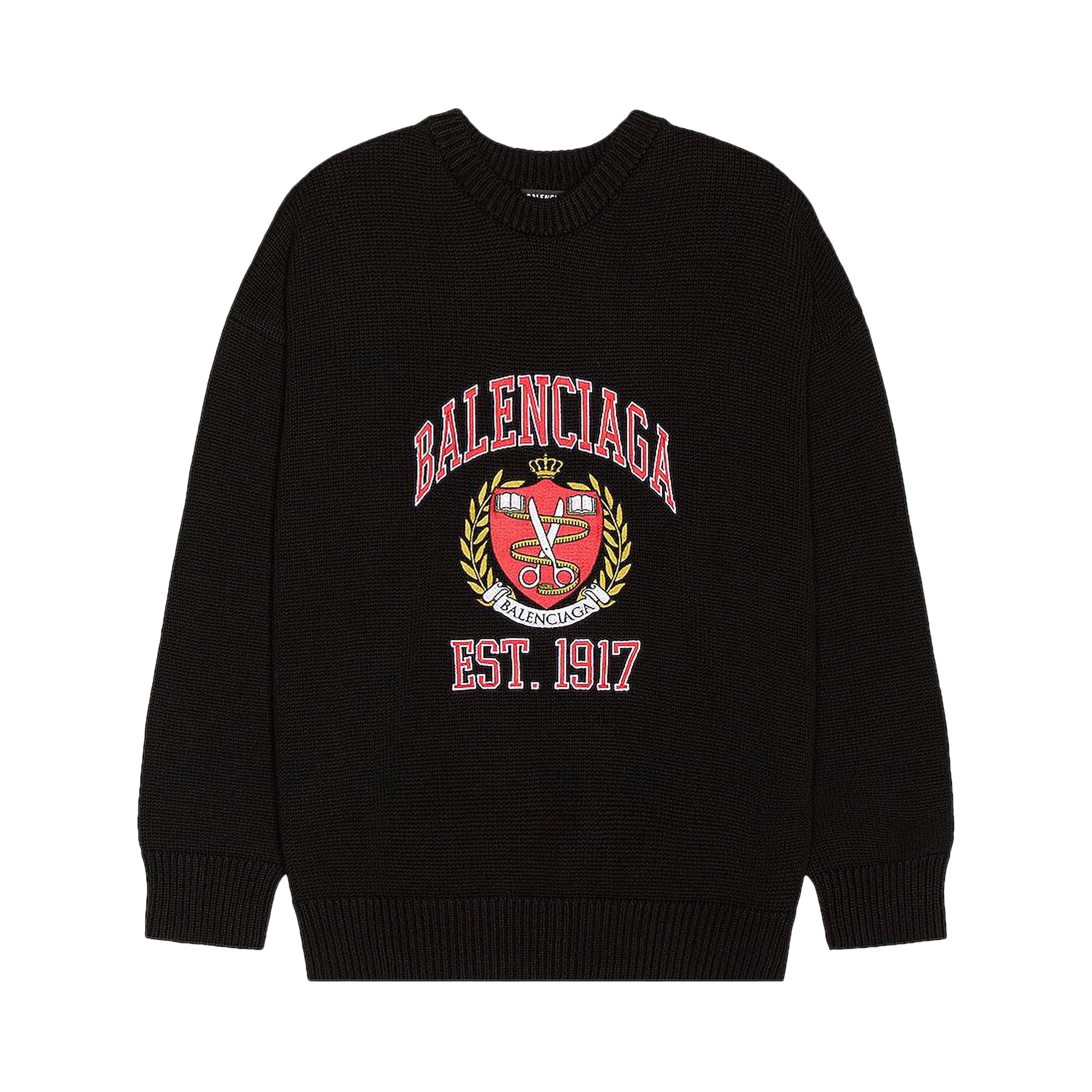 BALENCIAGA BALENCIAGA COLLEGE SWEATER 'BLACK'