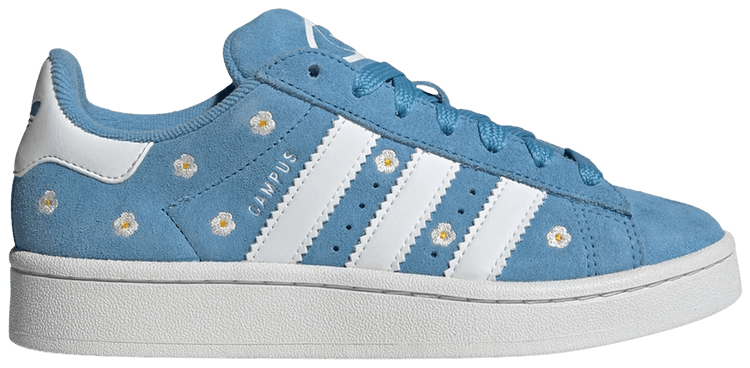 Adidas Campus 00s J Light Blue Floral Embroidery