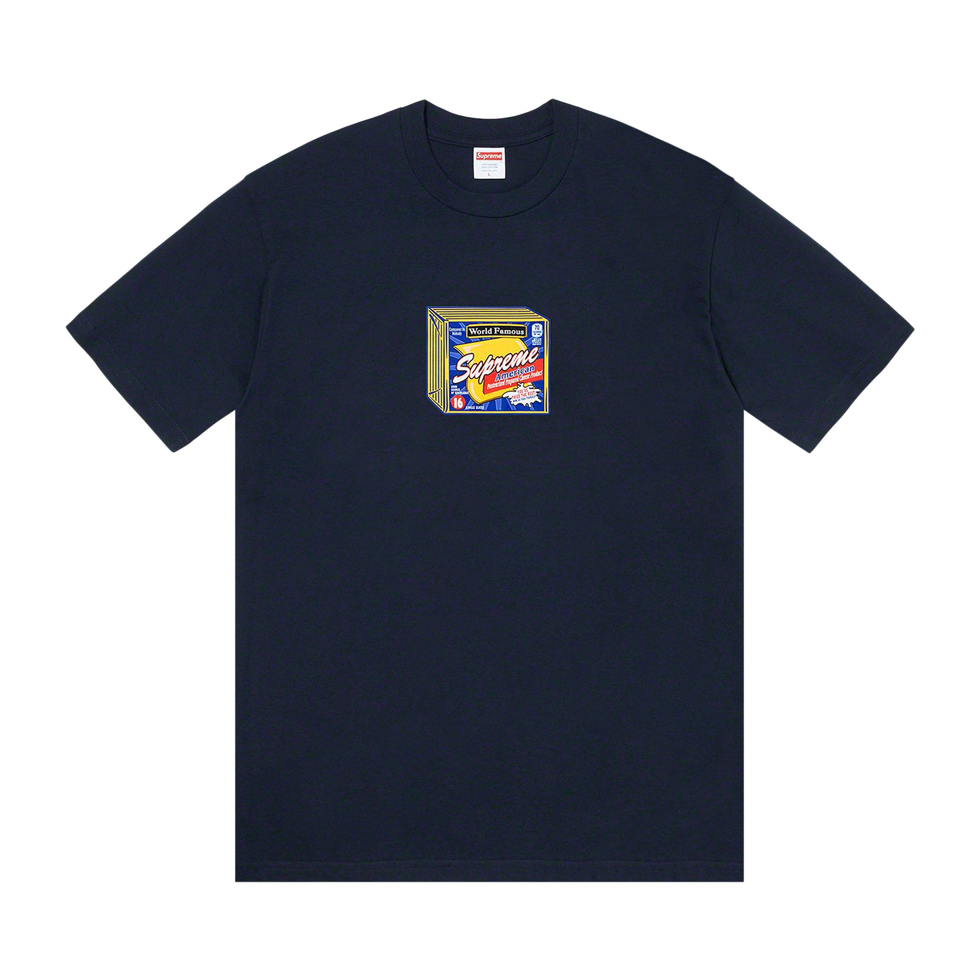 Pre-owned Supreme Cheese Tee 'navy' | Blue | Men's Size Xl