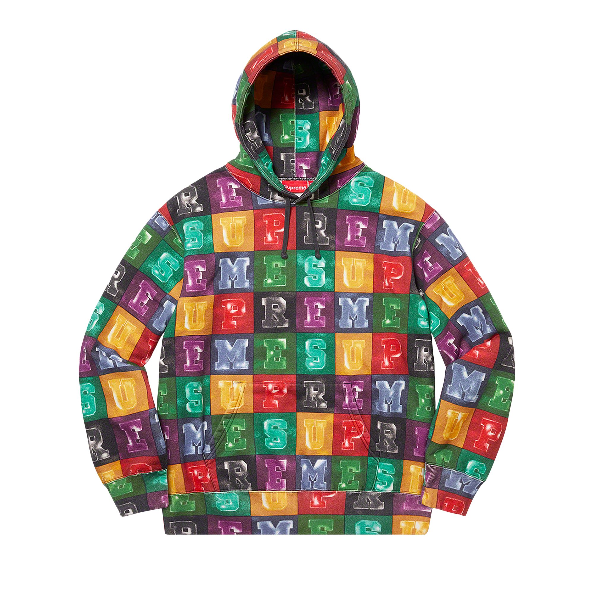 Pre-owned Supreme Blocks Hooded Sweatshirt 'multi' In Multi-color