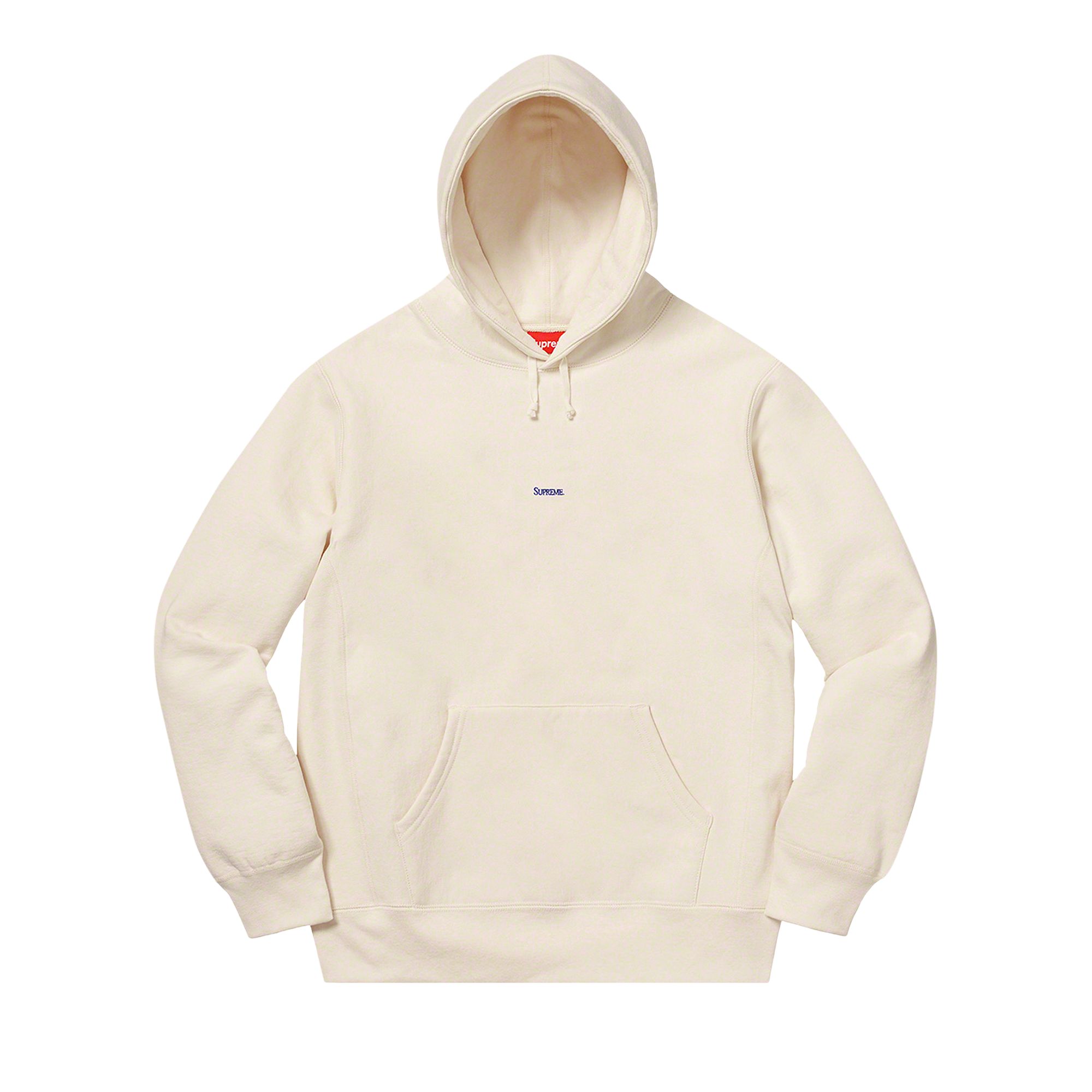 Pre-owned Supreme Micro Logo Hooded Sweatshirt 'natural'