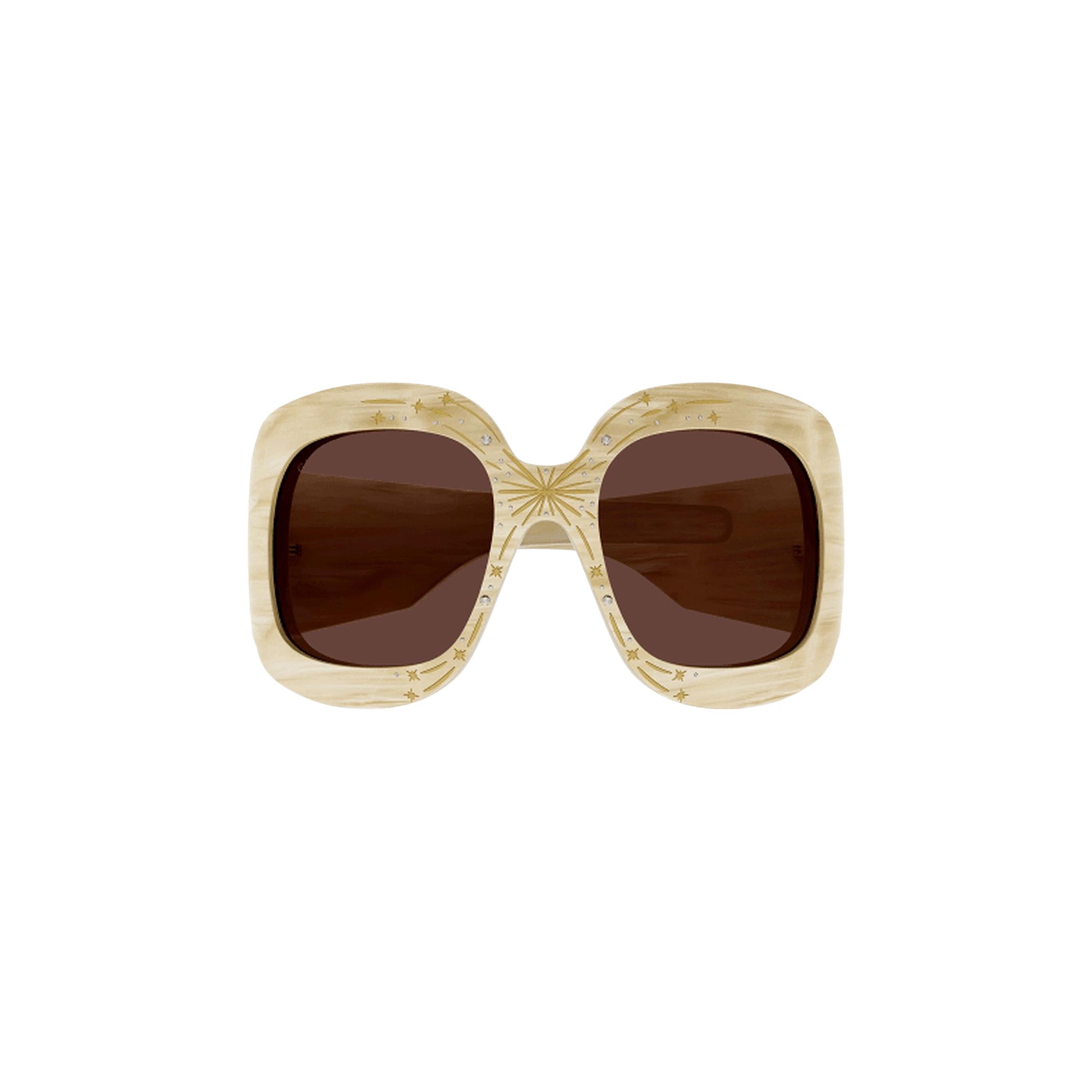 Pre-owned Gucci Wrap Around Sunglasses 'beige/brown' | Tan | Women's Size Onesize