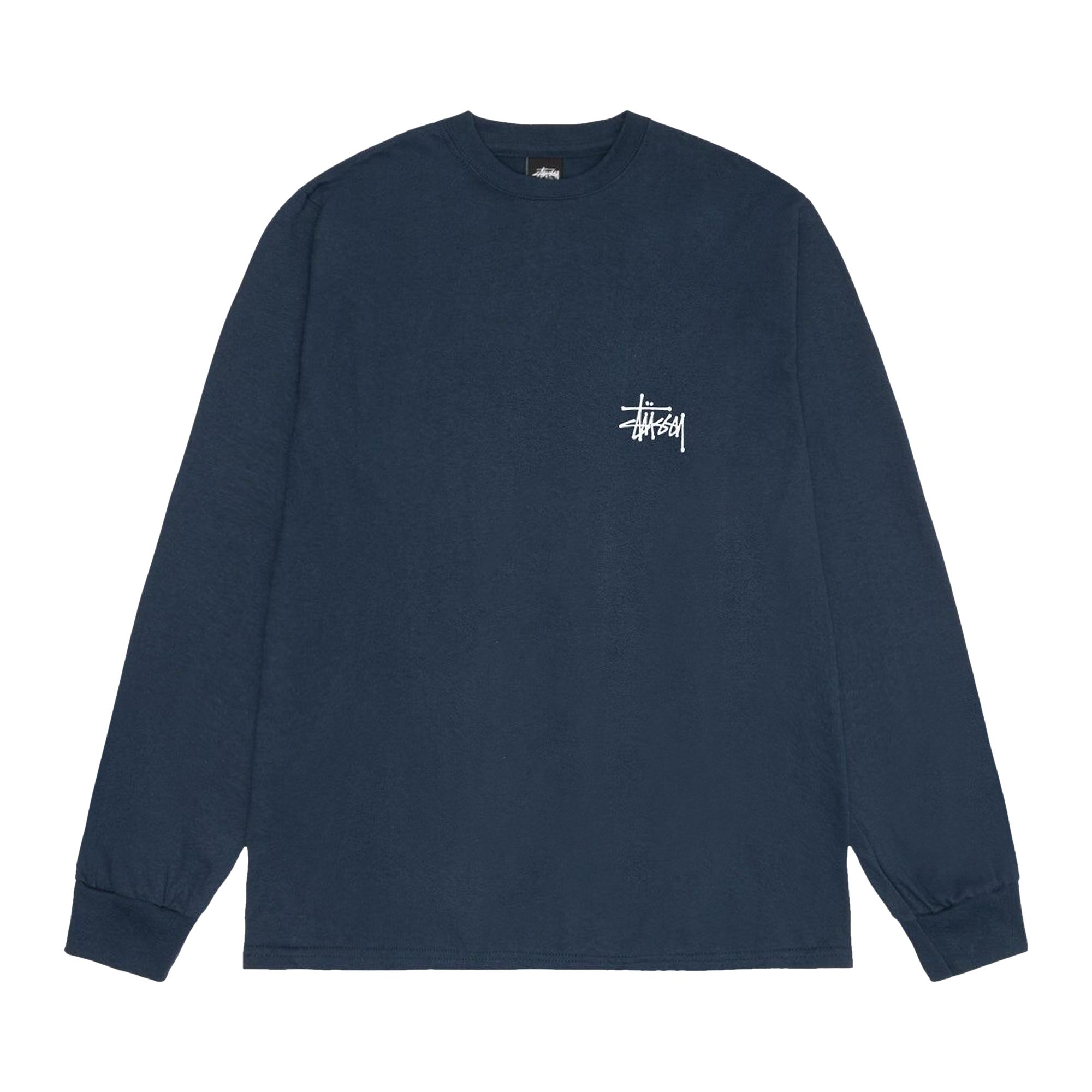 Pre-owned Stussy Basic Long-sleeve Tee 'navy' In Blue