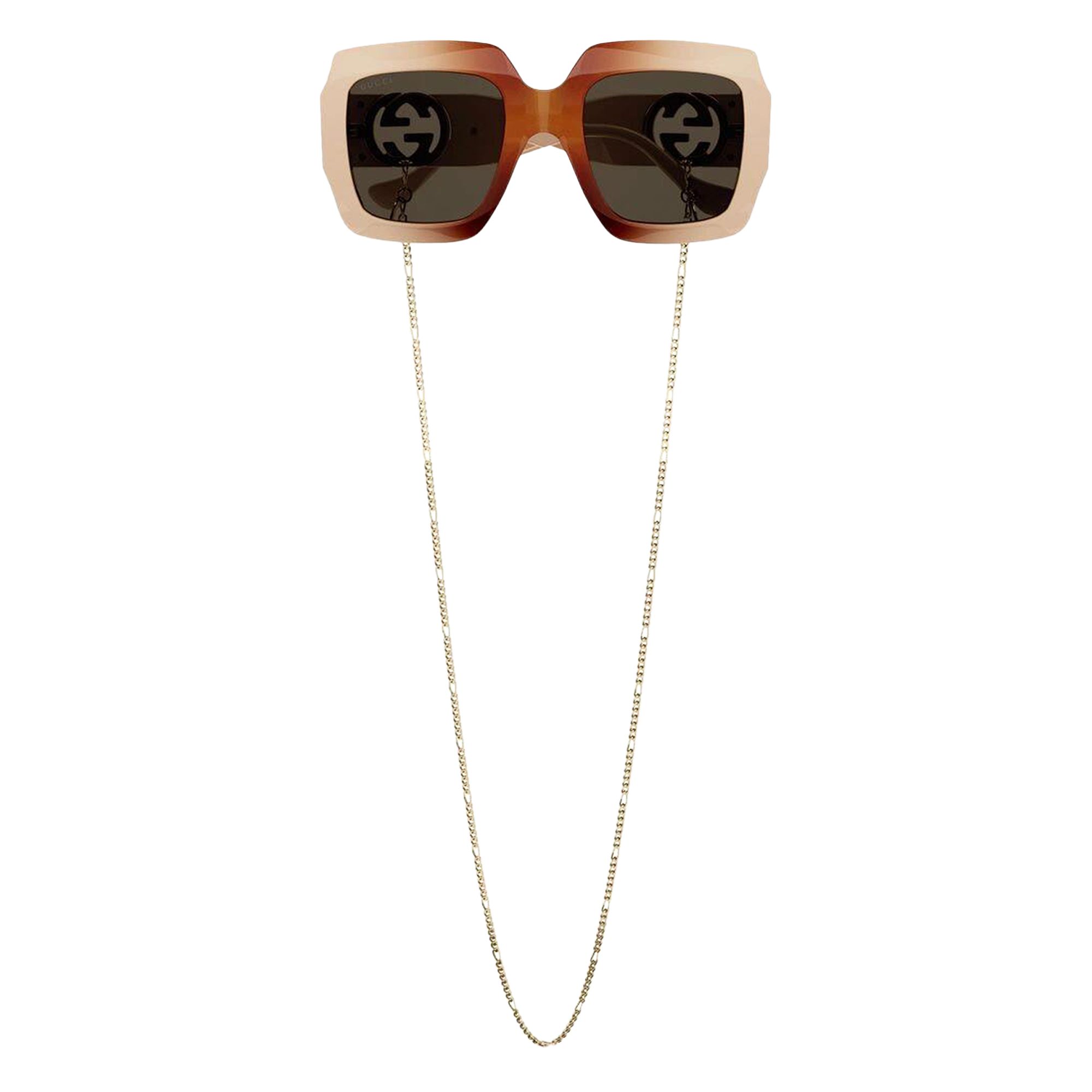 Gucci Square Sunglasses 'Havana/Ivory/Brown' | Women's Size Onesize