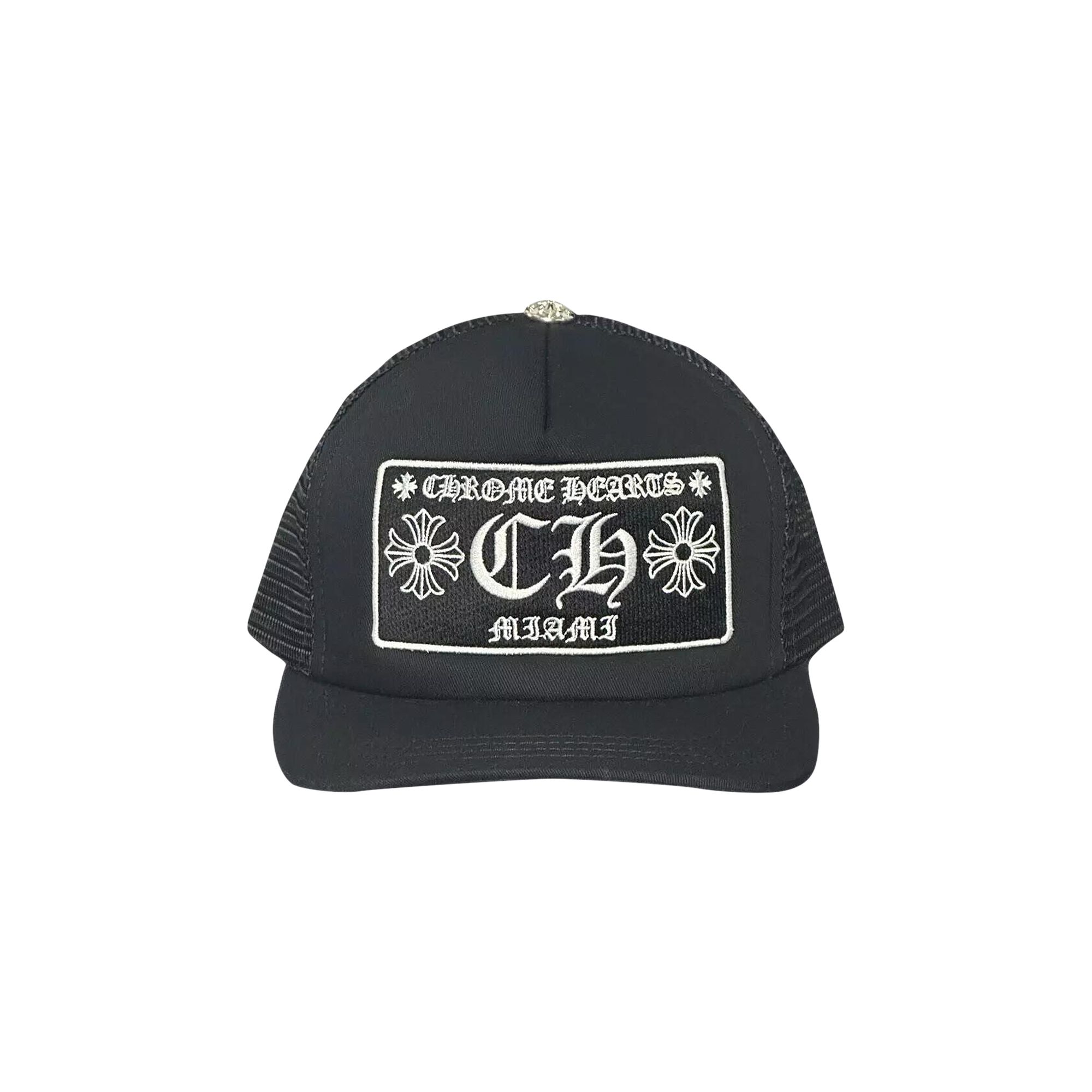 Pre-owned Chrome Hearts Miami Trucker Hat 'black'