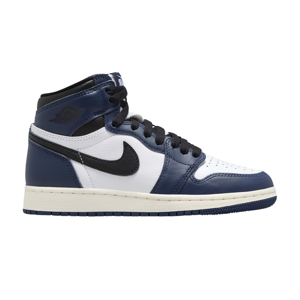 Pre-owned Air Jordan 1 Retro High Og Gs 'midnight Navy' | Blue | Kid's Size 3.5