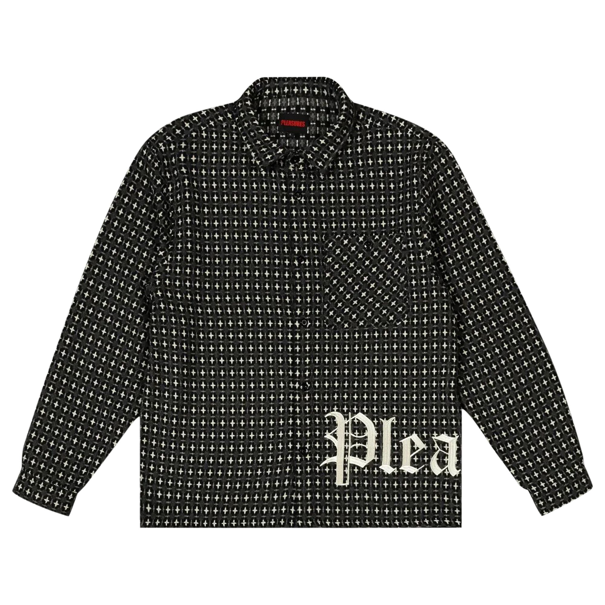 Pleasures Cross Work Shirt 'Grey' | Men's Size M