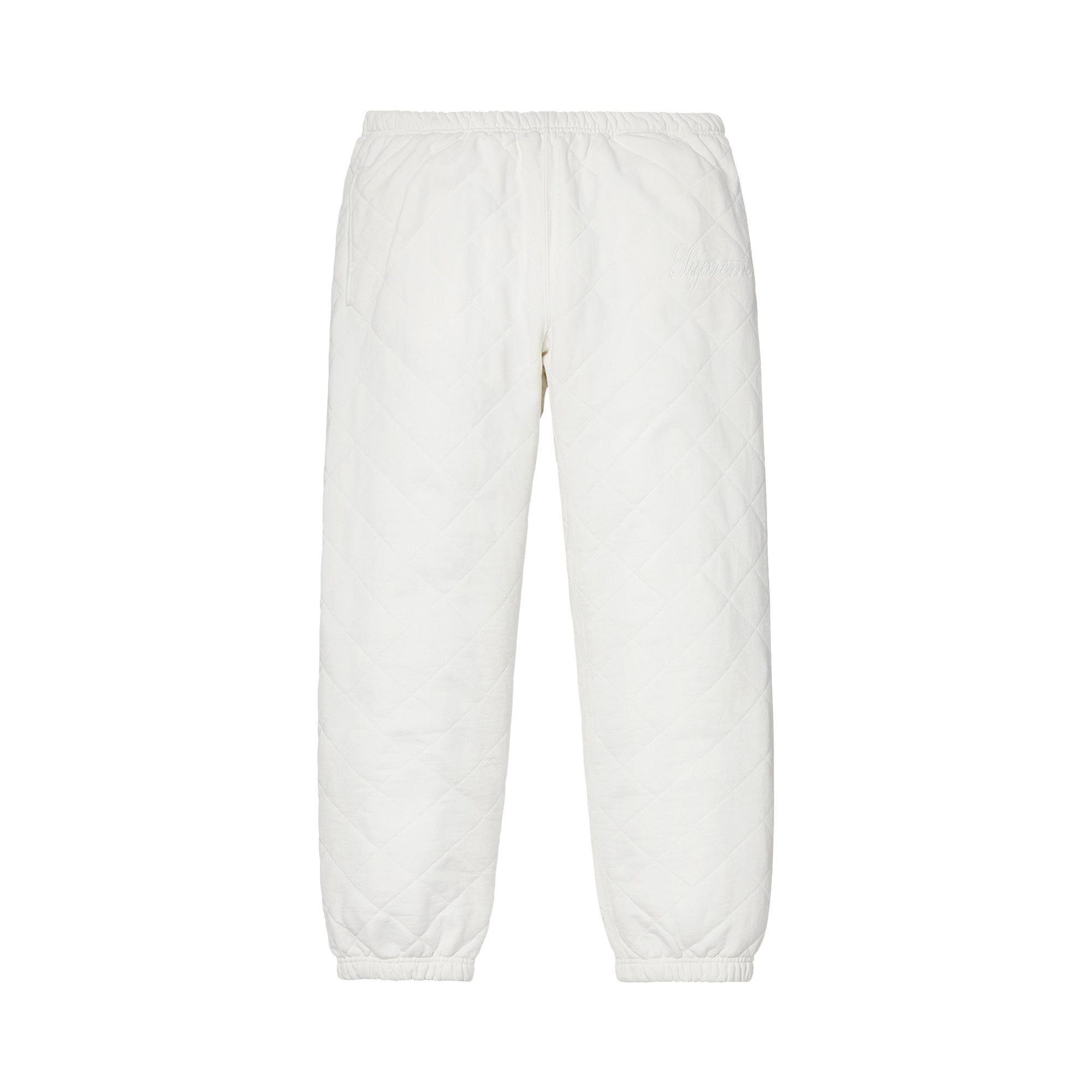 Pre-owned Supreme Quilted Sweatpant 'white' | Men's Size 33
