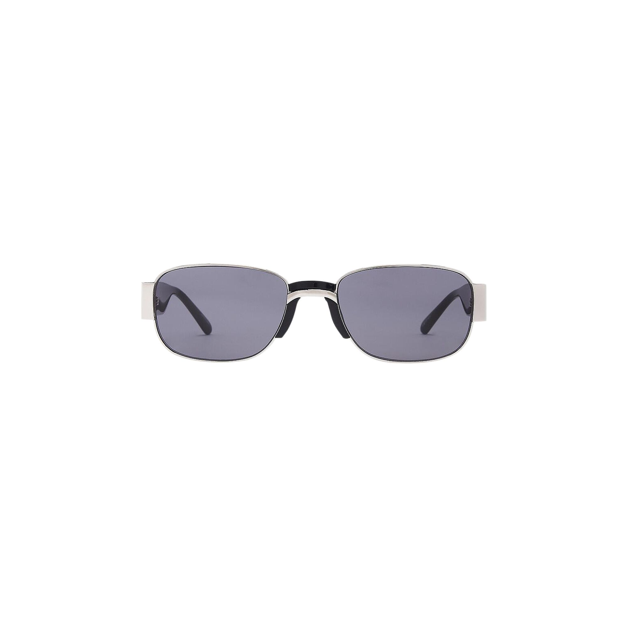 Dries Van Noten Rectangular Sunglasses 'Nickel/Black/Grey' | Men's Size Onesize