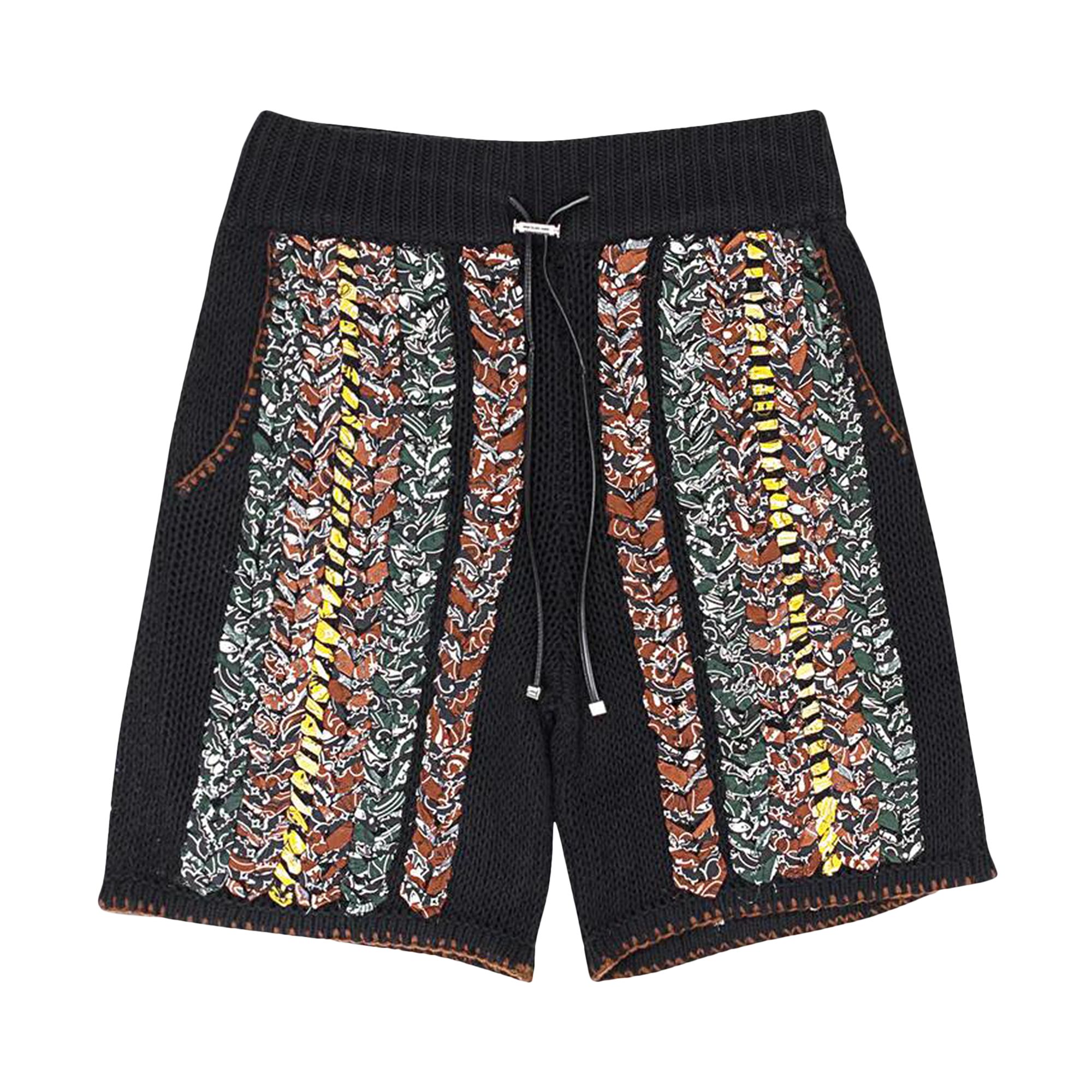 Amiri Braided Bandana Shorts 'Black' | Men's Size S