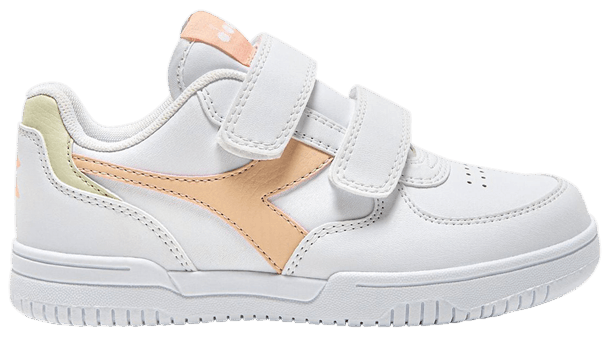 Diadora Raptor Low Little Kid White Peach Parfait