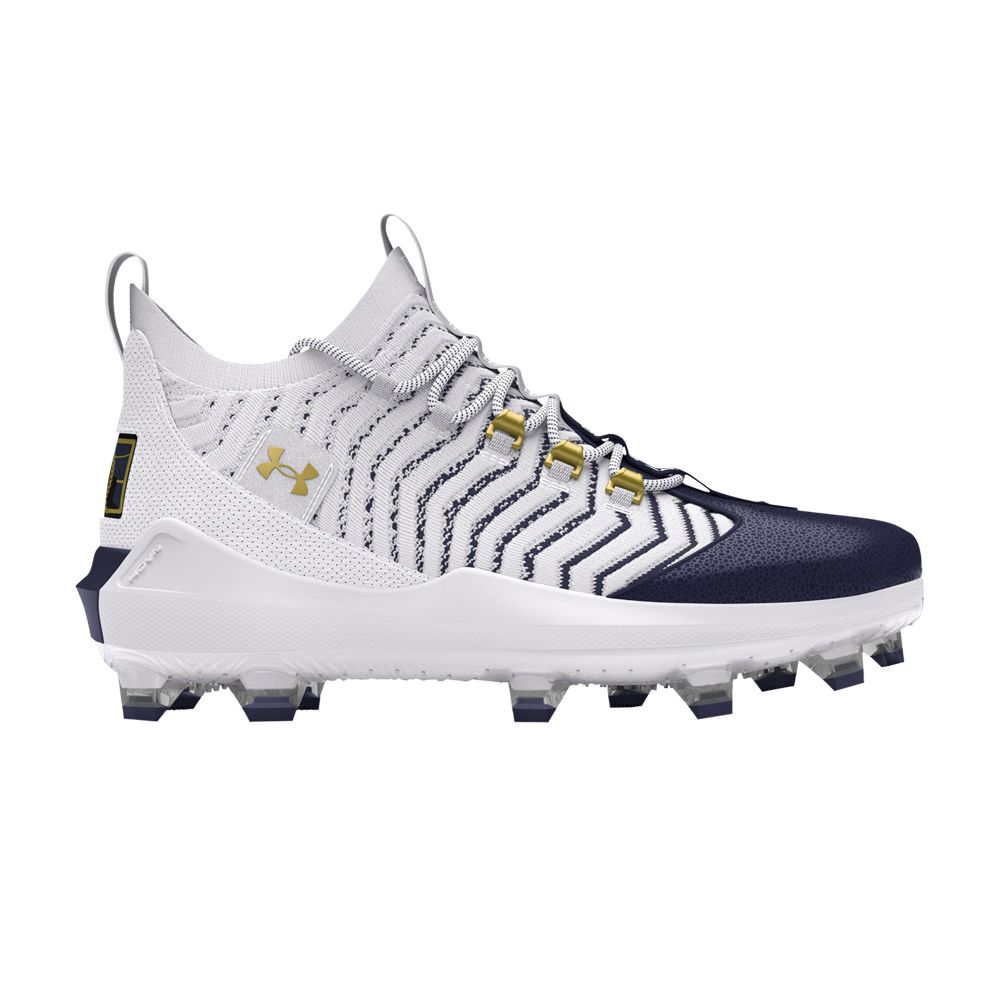 Pre-owned Under Armour Harper 9 Pro Tpu 'white Midnight Navy Gold'