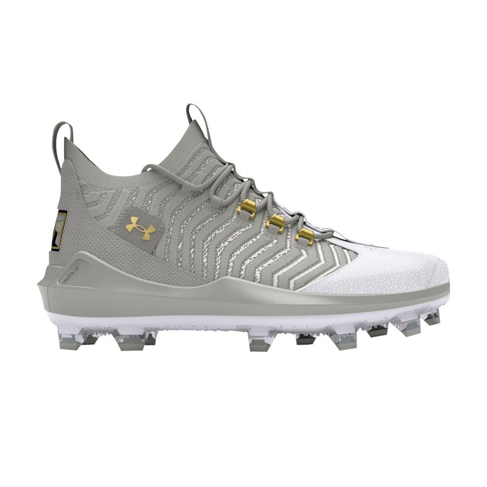 Pre-owned Under Armour Harper 9 Pro Tpu 'baseball Grey Metallic Gold'
