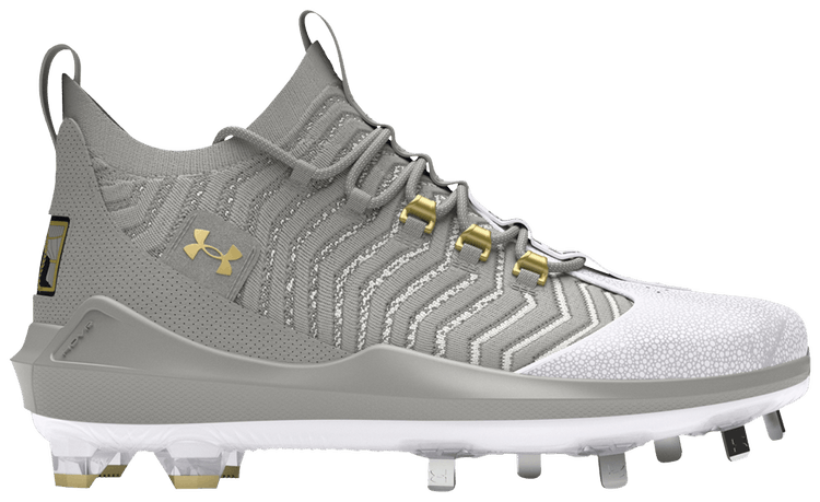 Under Armour Harper 9 Pro ST Baseball Grey Metallic Gold