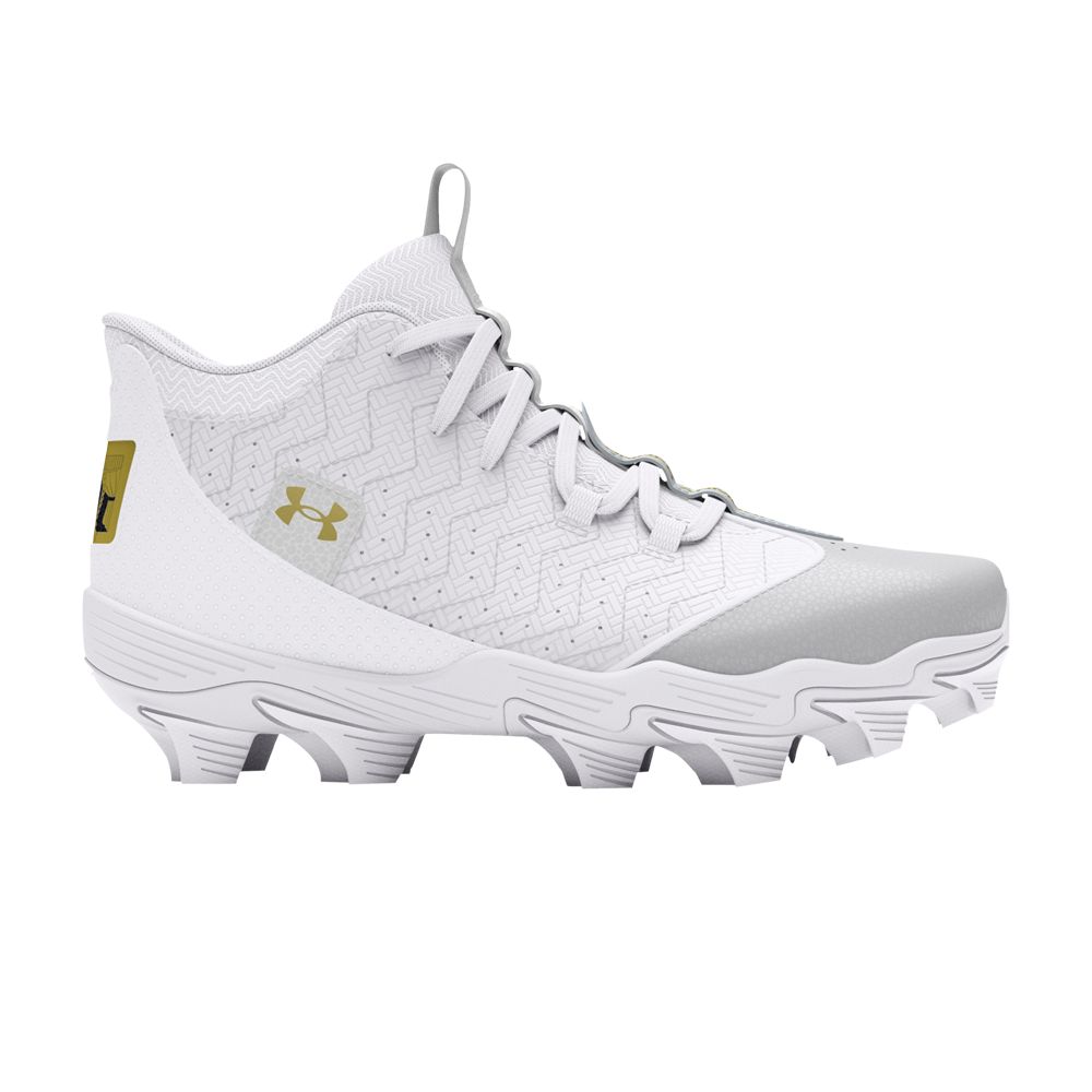 Pre-owned Under Armour Harper 9 Rm Jr 'white Metallic Gold' | Kid's Size 13