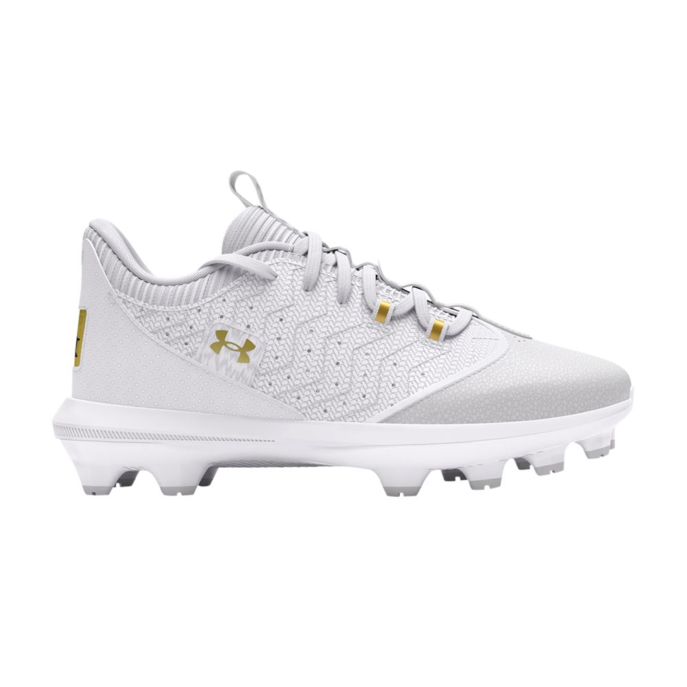 Pre-owned Under Armour Harper 9 Tpu Jr 'white Metallic Gold' | Kid's Size 4.5