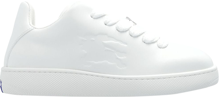 Burberry Leather Box Sneaker Debossed Equestrian Knight   White