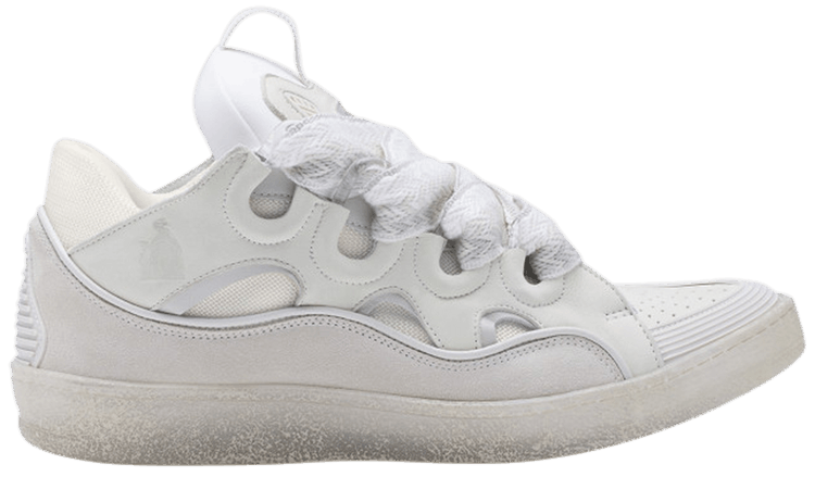 Lanvin Curb Sneakers White Transparent Speckled Sole