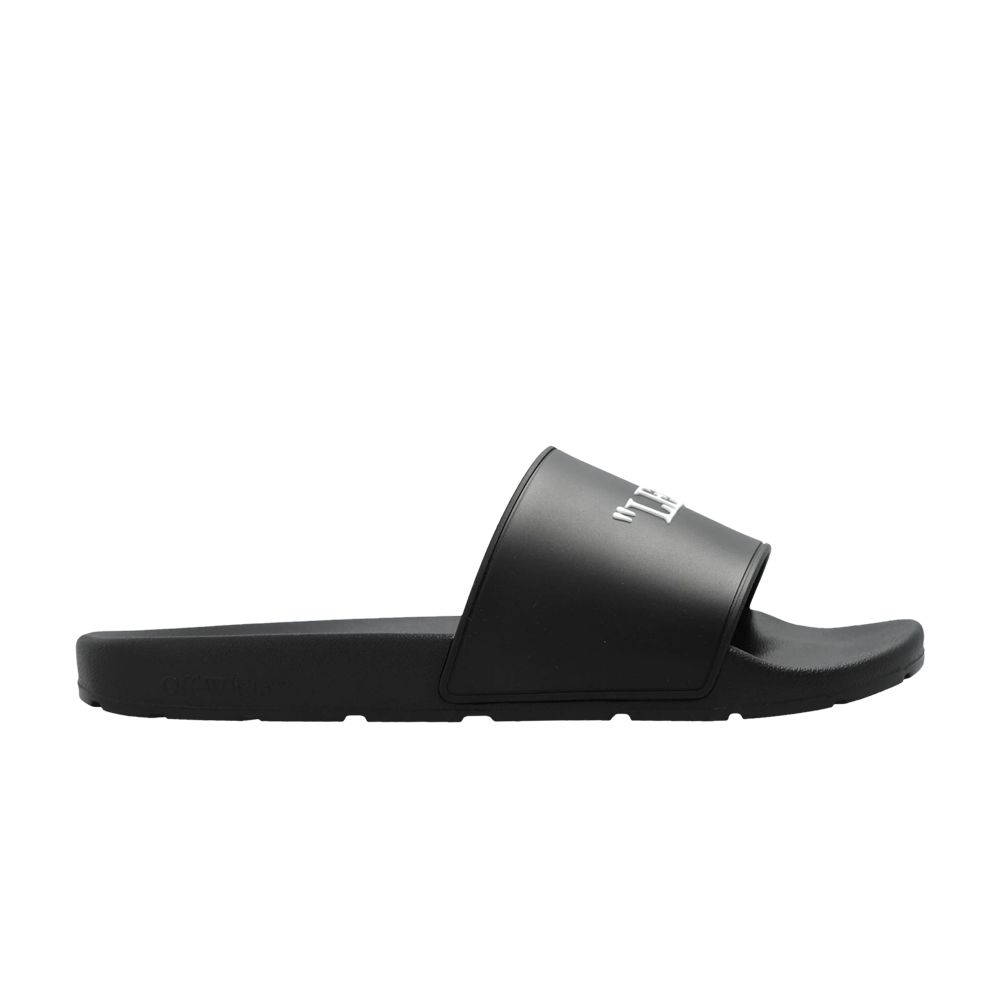 Off-White Off-White Quote Rubber Sliders 'Black' | Men's Size 42