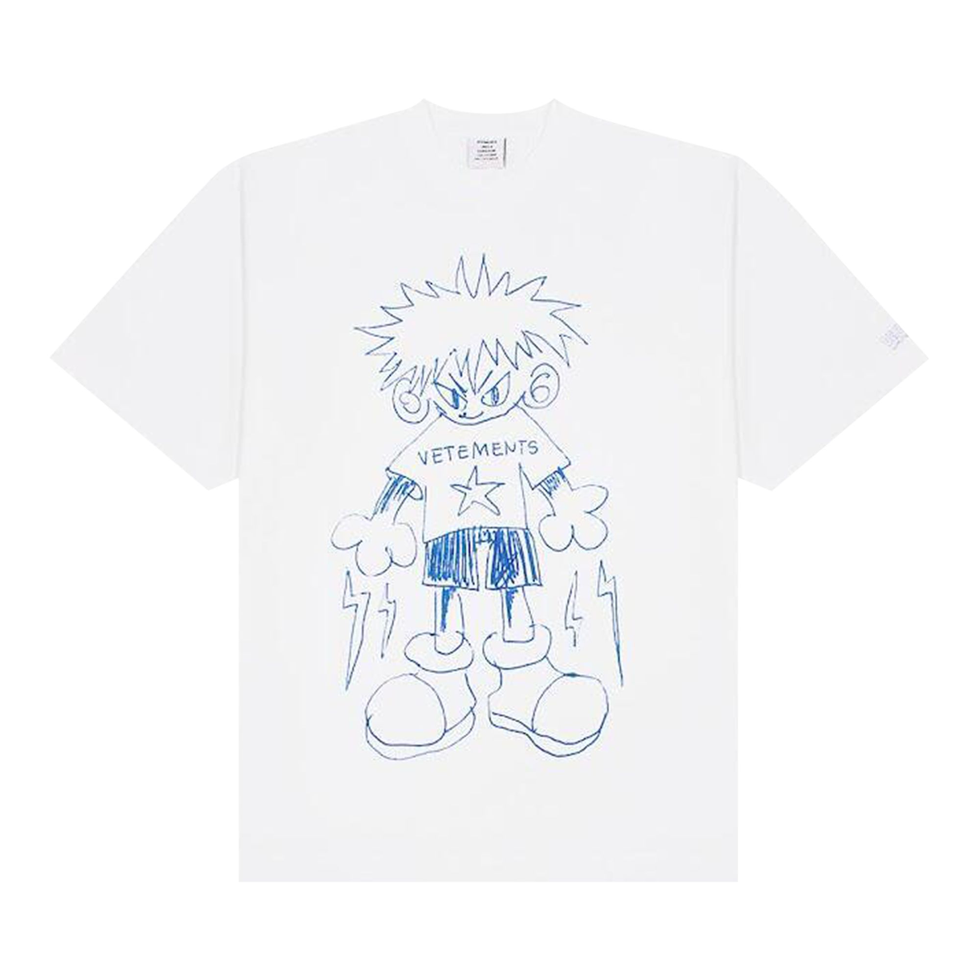 Pre-owned Vetements Drawing T-shirt 'white' | Men's Size L